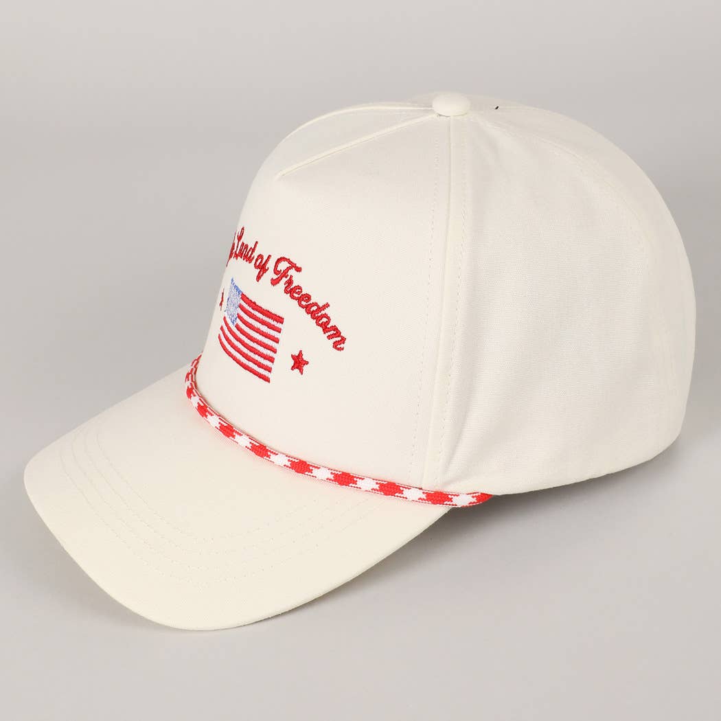 Fashion City - The Land of Freedom Flag Embroidered Trucker Hat: Red / ONE SIZE - Image 17
