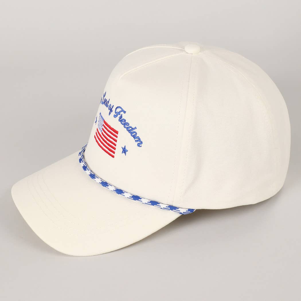Fashion City - The Land of Freedom Flag Embroidered Trucker Hat: Red / ONE SIZE - Image 20