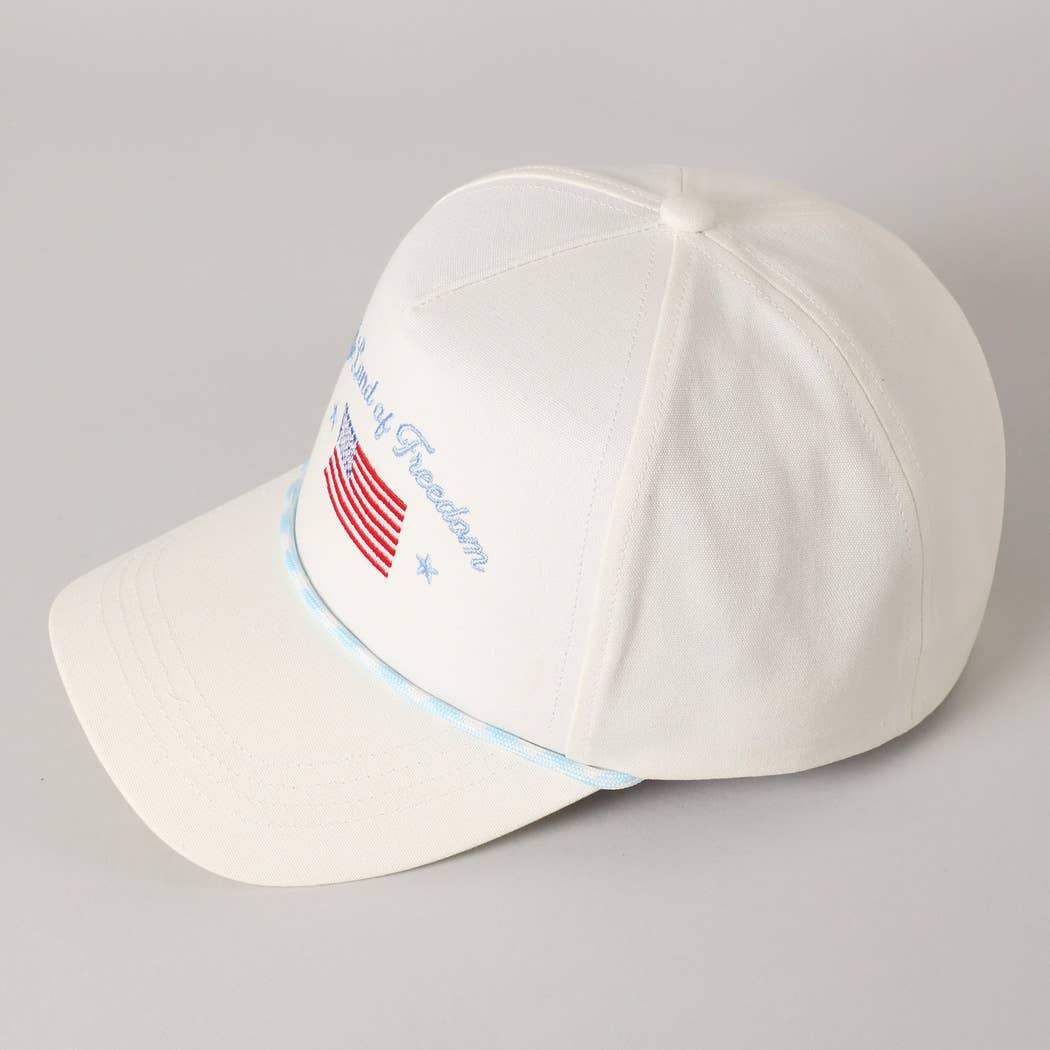 Fashion City - The Land of Freedom Flag Embroidered Trucker Hat: Red / ONE SIZE - Image 9