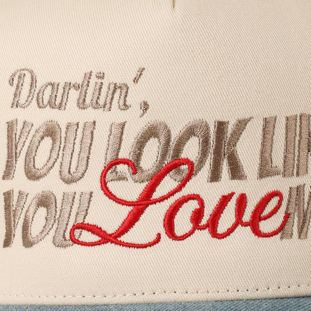Fashion City - You Look Like You Love Me Embroidery Trucker Hat: Light Pink / ONE SIZE - Image 15