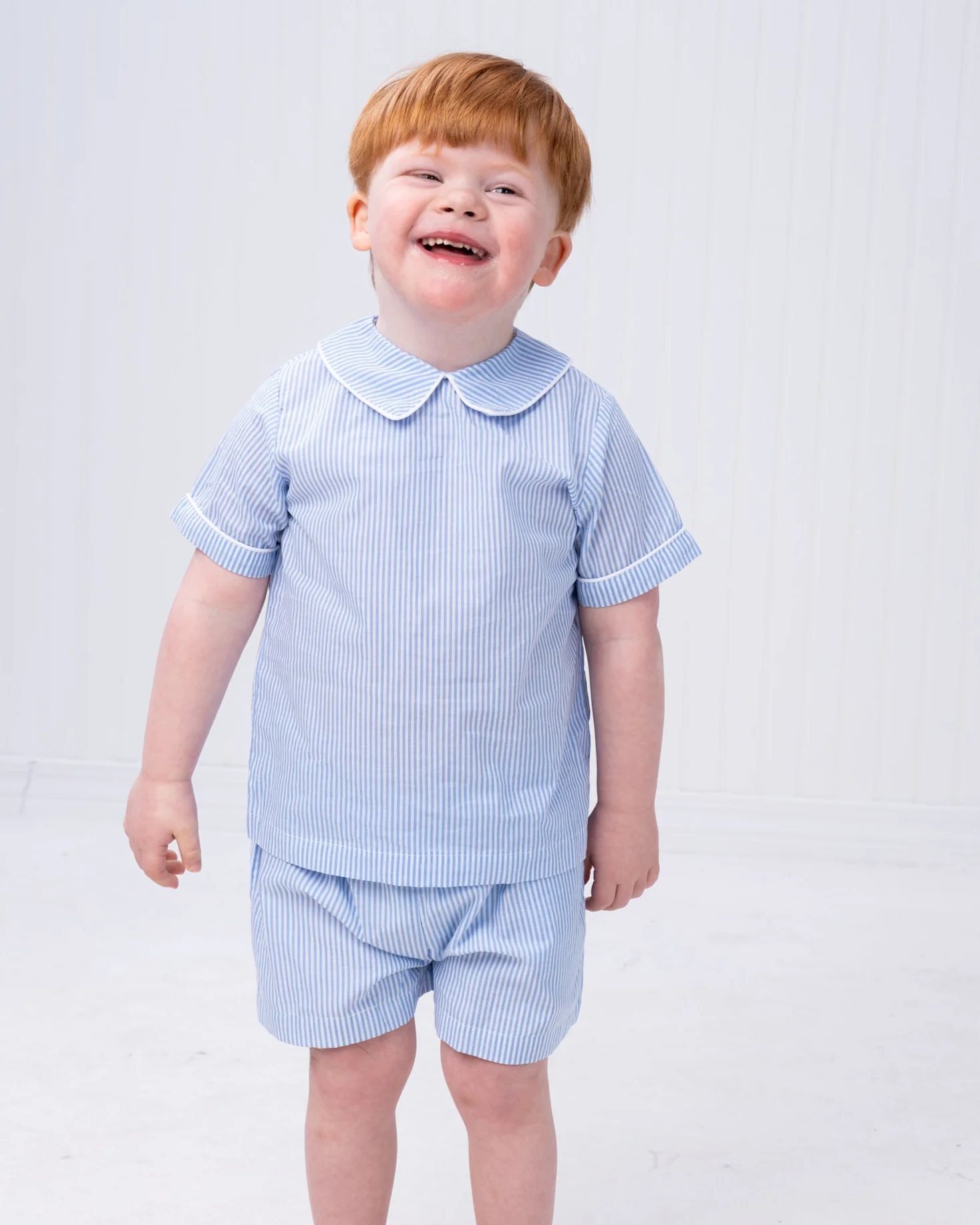 Finn Blue Stripe Short Set - Image 2