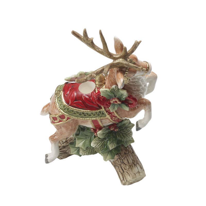 Fitz and Floyd® Mikasa® Pfaltzgraff® - Fitz & Floyd Holiday Hme Red Deer CndleHold Gift Box Pkg: Earthenware / Holiday - Image 4