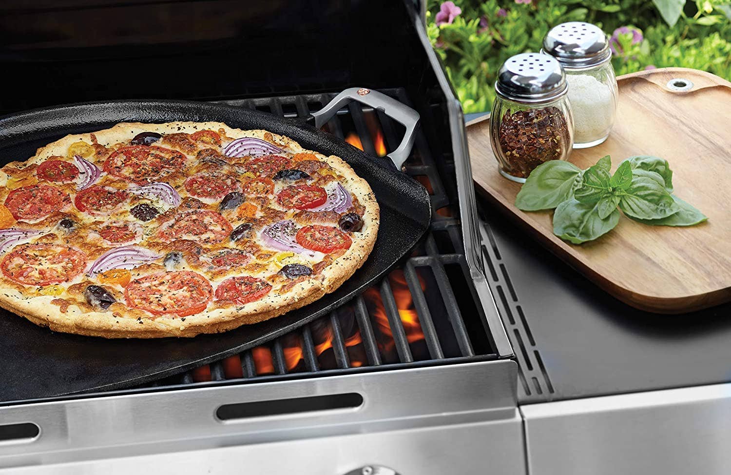 Fox Run Brands - Outset Cast Iron 14-Inch Pizza Iron, Preseasoned - Image 3