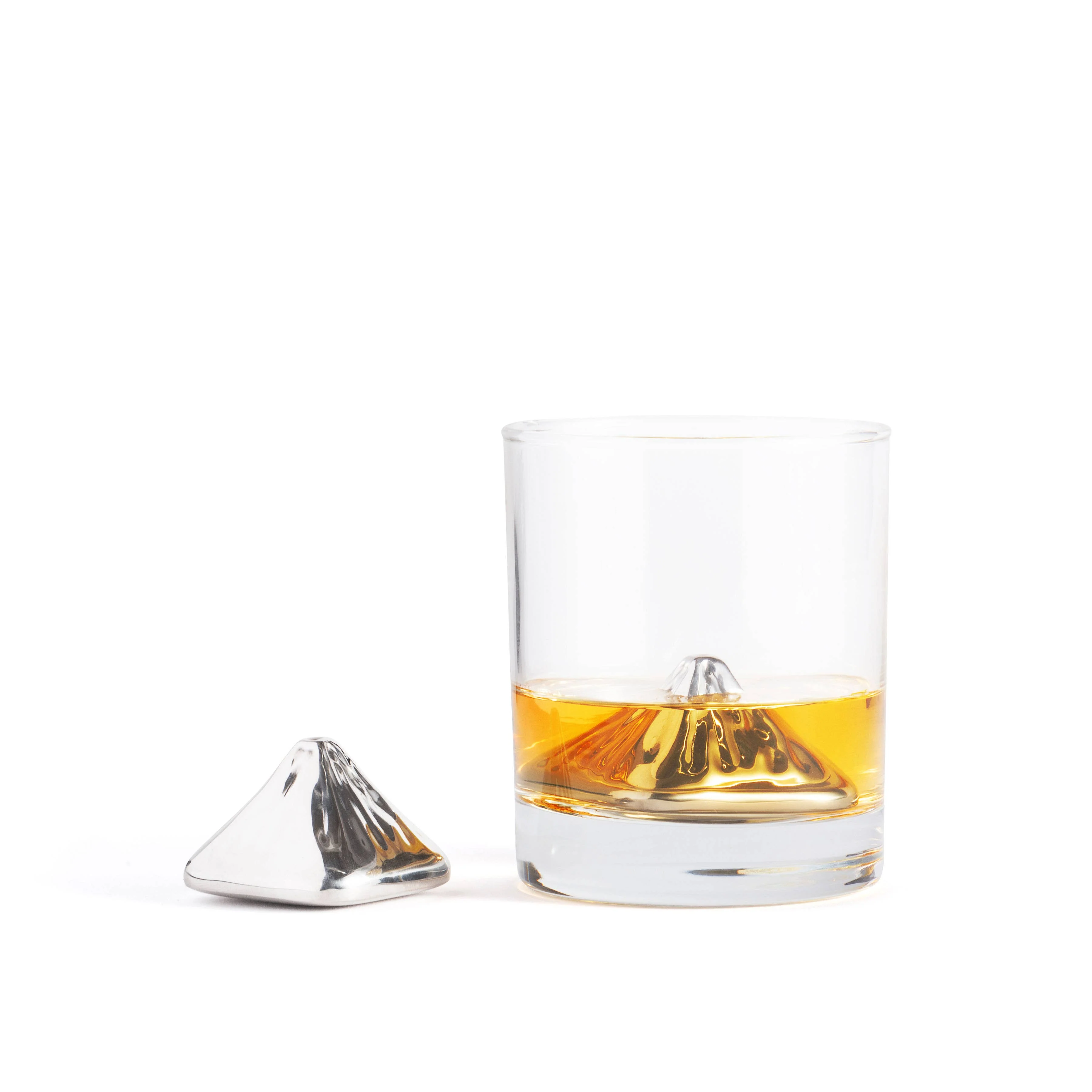 Fox Run Brands - Outset Stainless Steel Mountain Top Whiskey Stones, Set of 2 - Image 2