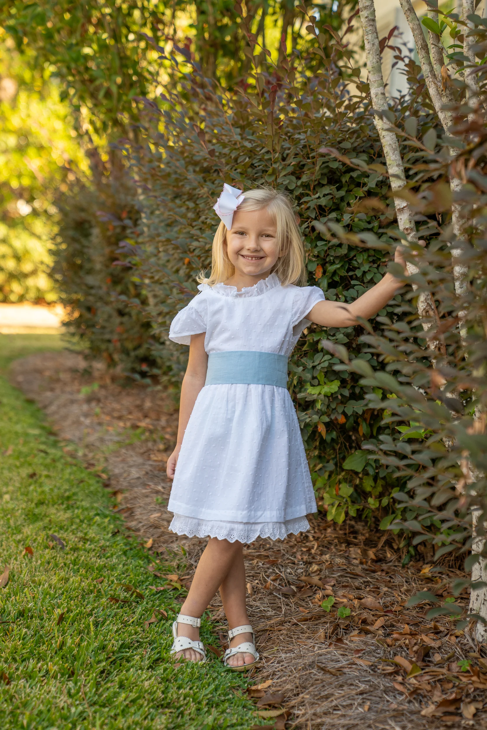 Francesca White Swiss Dot Dress - Image 3