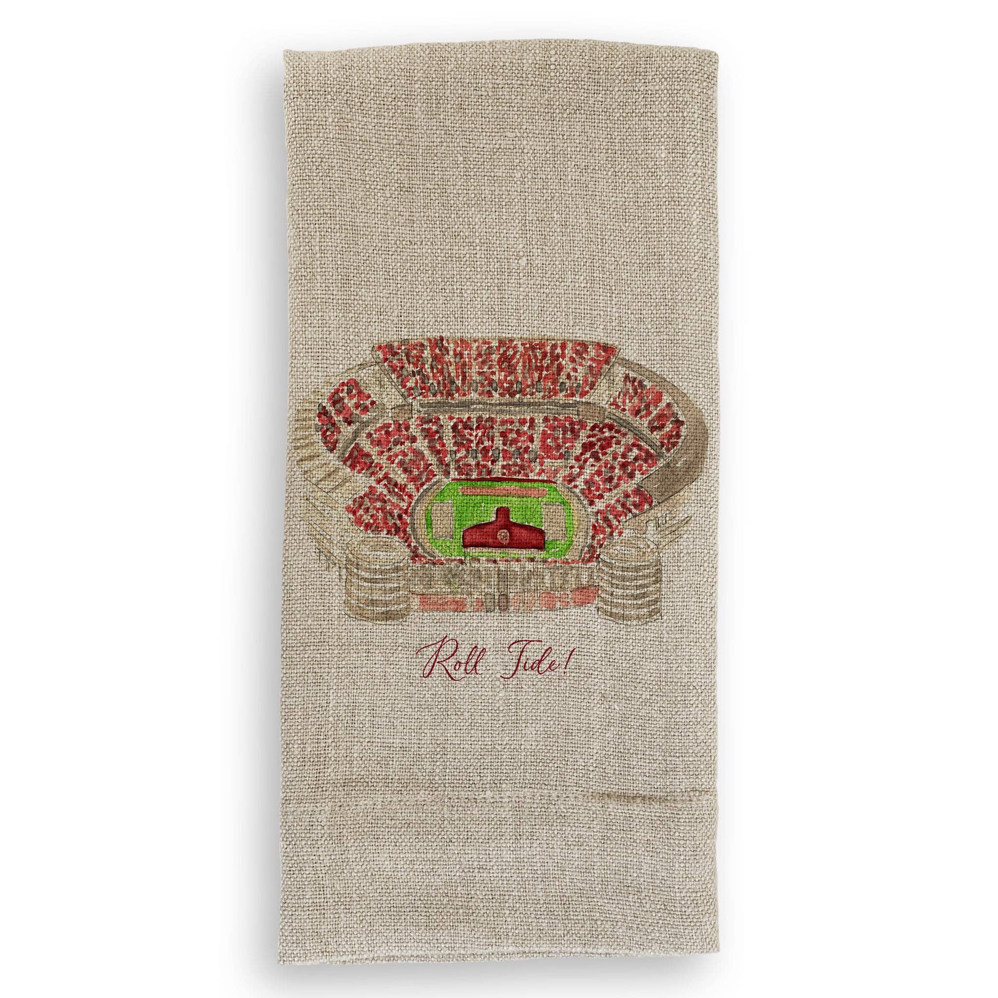 French Graffiti - Alabama Football Stadium with Quote: Dishtowel - Image 2