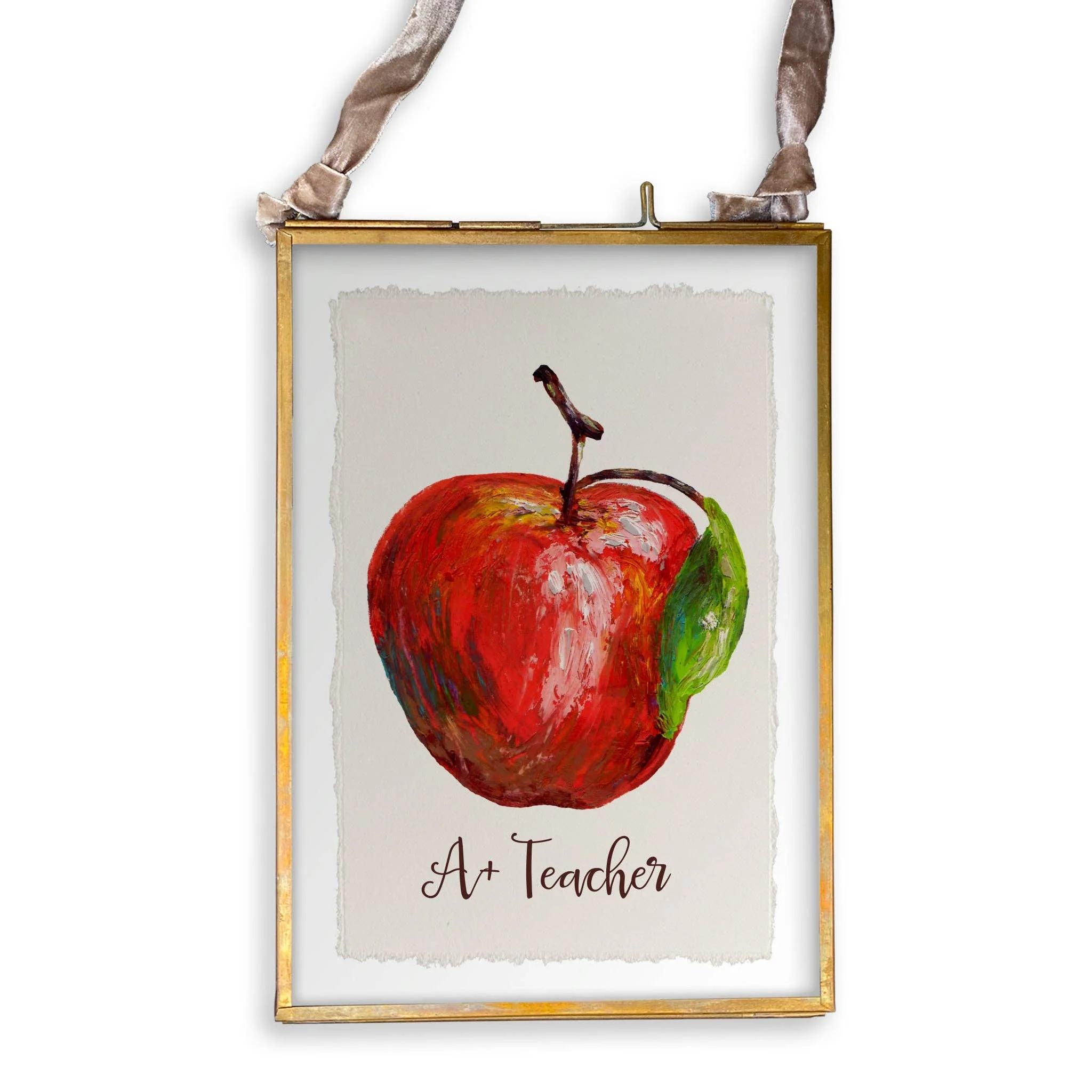 French Graffiti - Apple with A+ Teacher: Dishtowel - Image 14