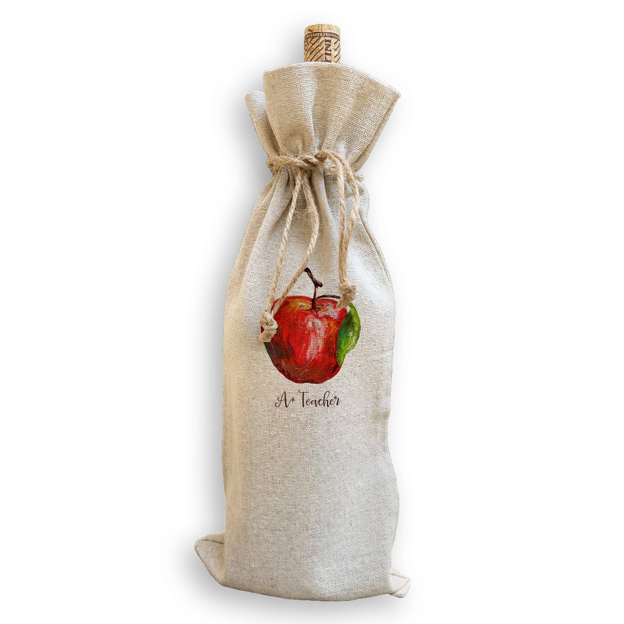 French Graffiti - Apple with A+ Teacher: Dishtowel - Image 4