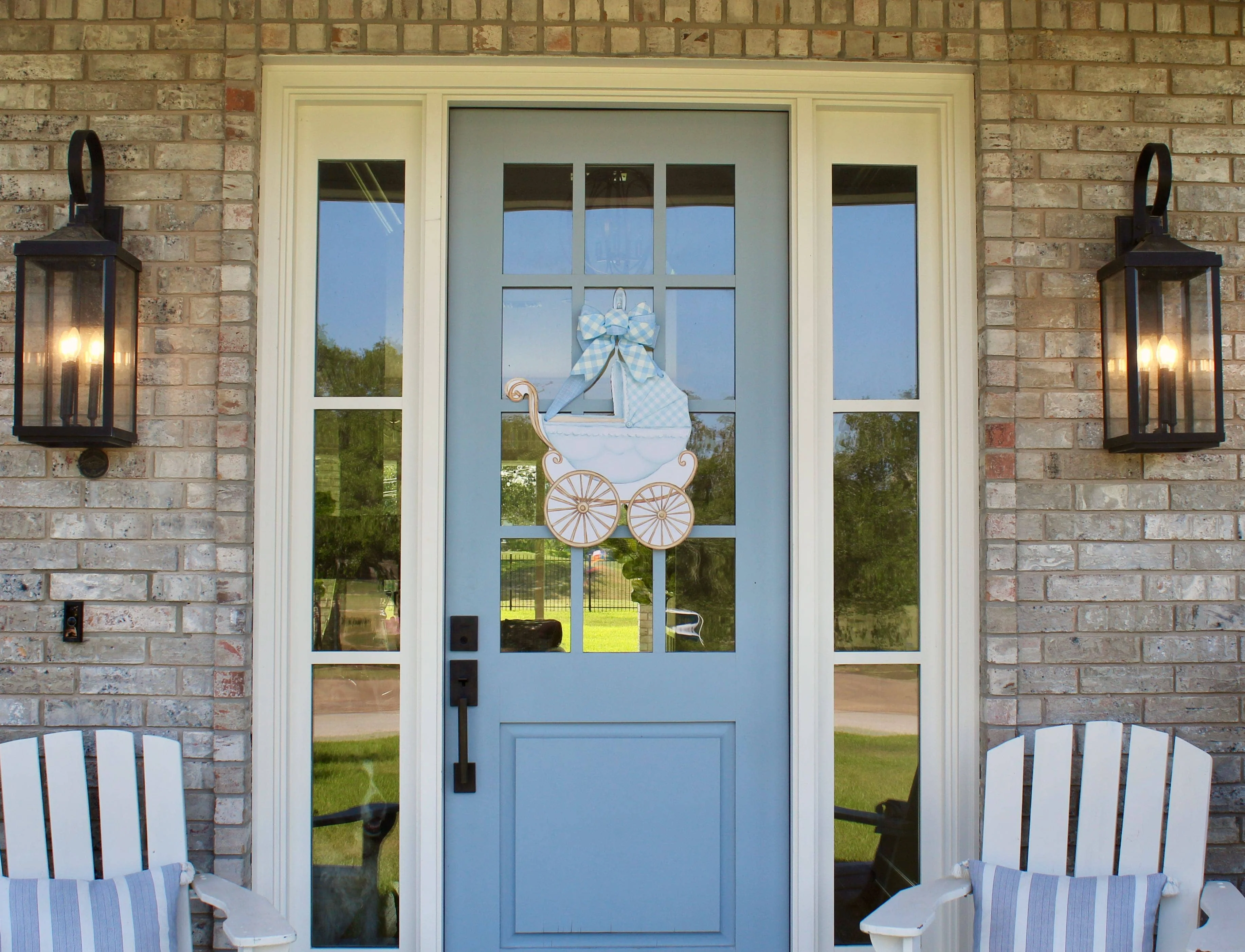 Front Porch Elegance - Welcome Baby- Door Hanger: Blue- It's a Boy - Image 6