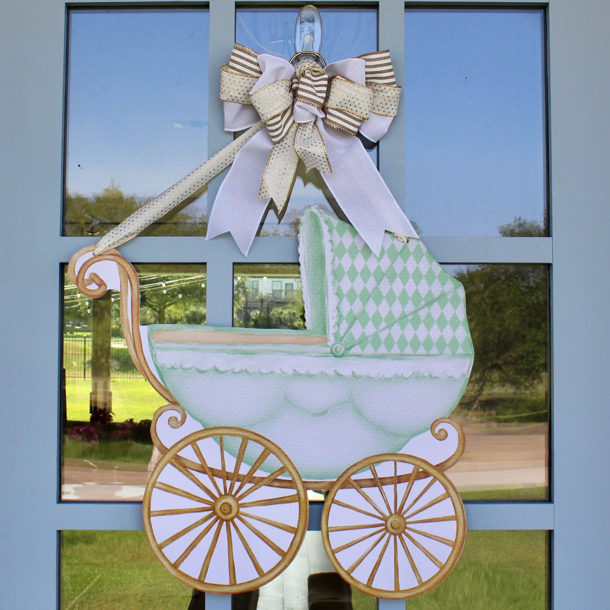 Front Porch Elegance - Welcome Baby- Door Hanger: Blue- It's a Boy - Image 7