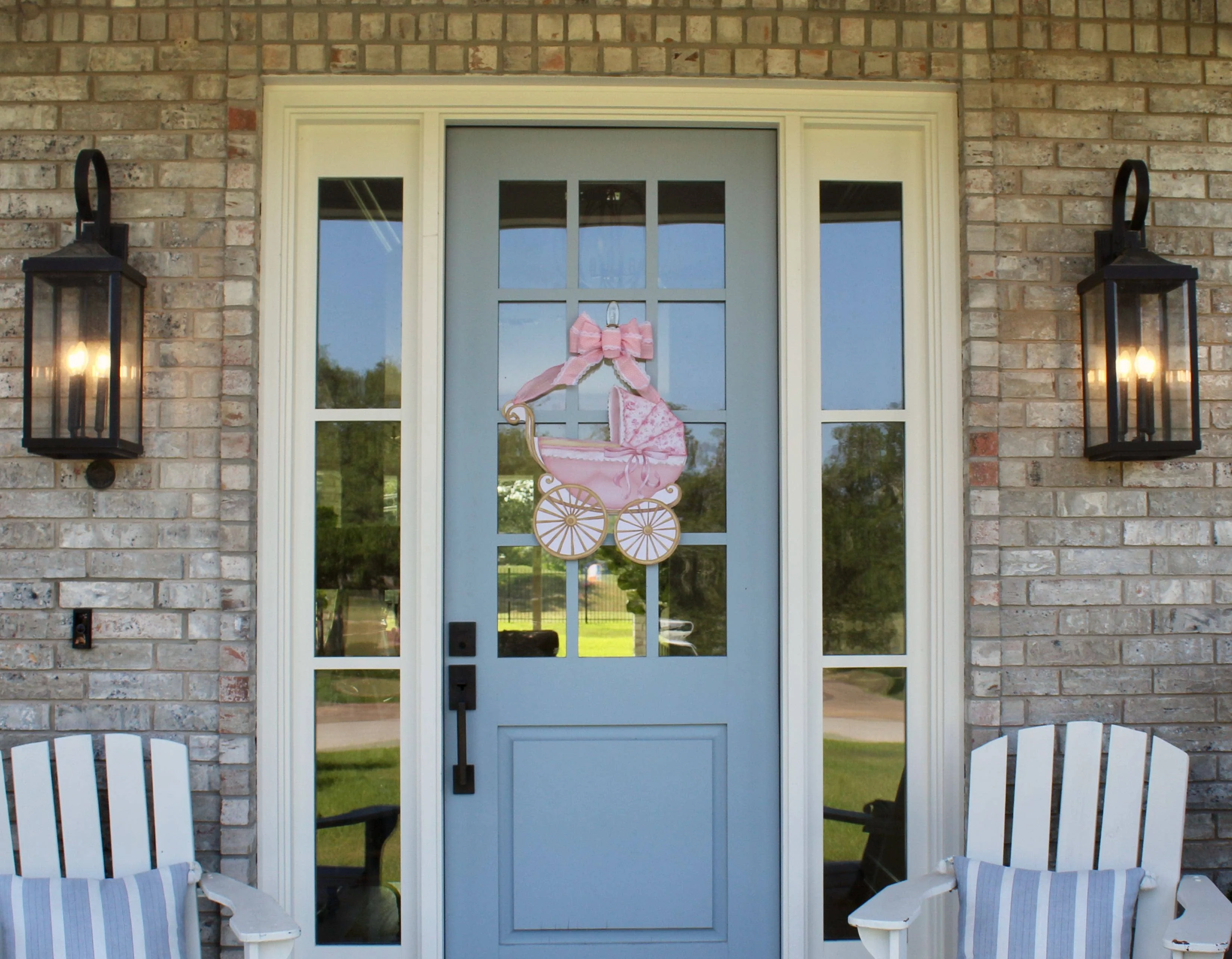 Front Porch Elegance - Welcome Baby- Door Hanger: Blue- It's a Boy - Image 9