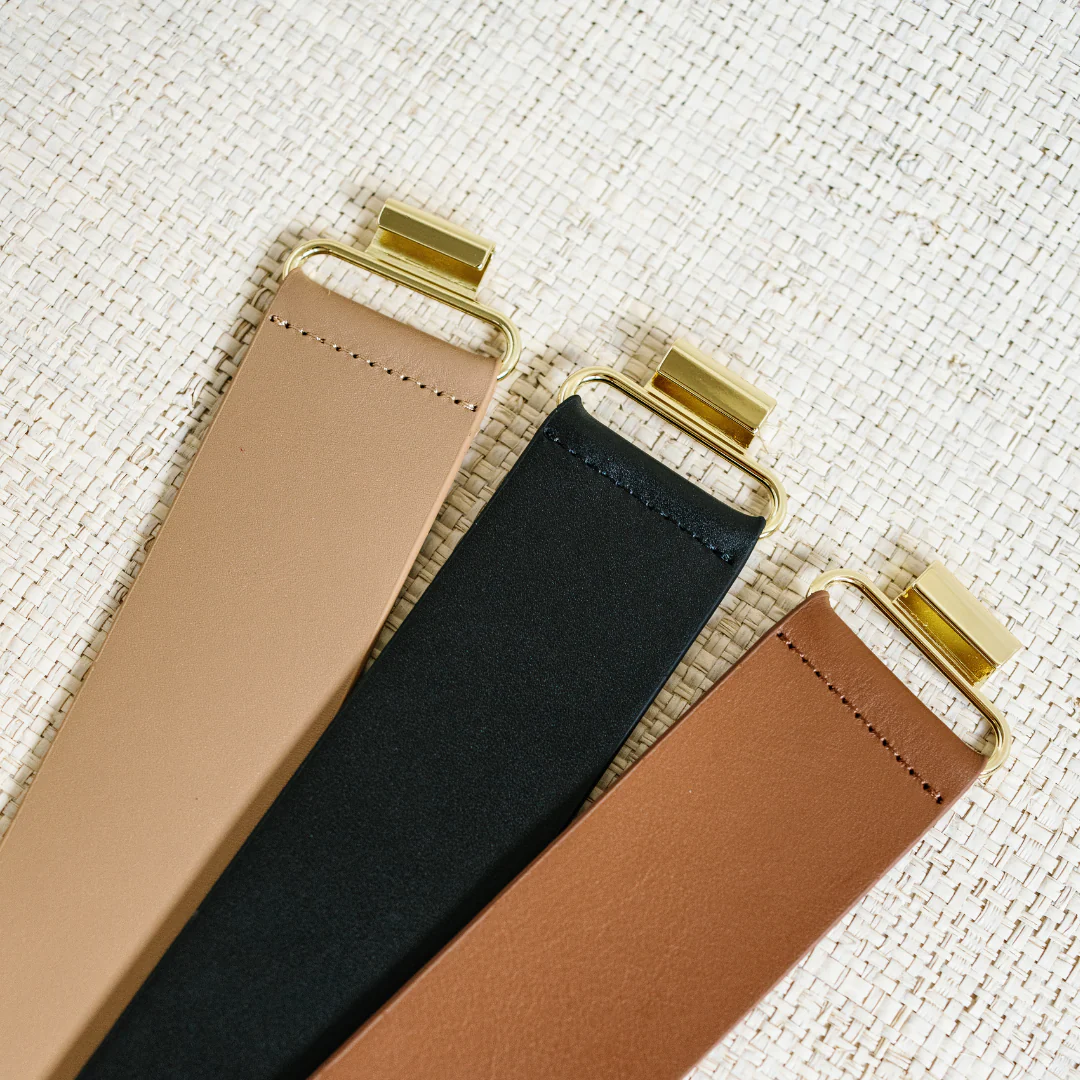 Garland - Black Genuine Leather Interchangeable Stretch Belt : 2 - Image 5