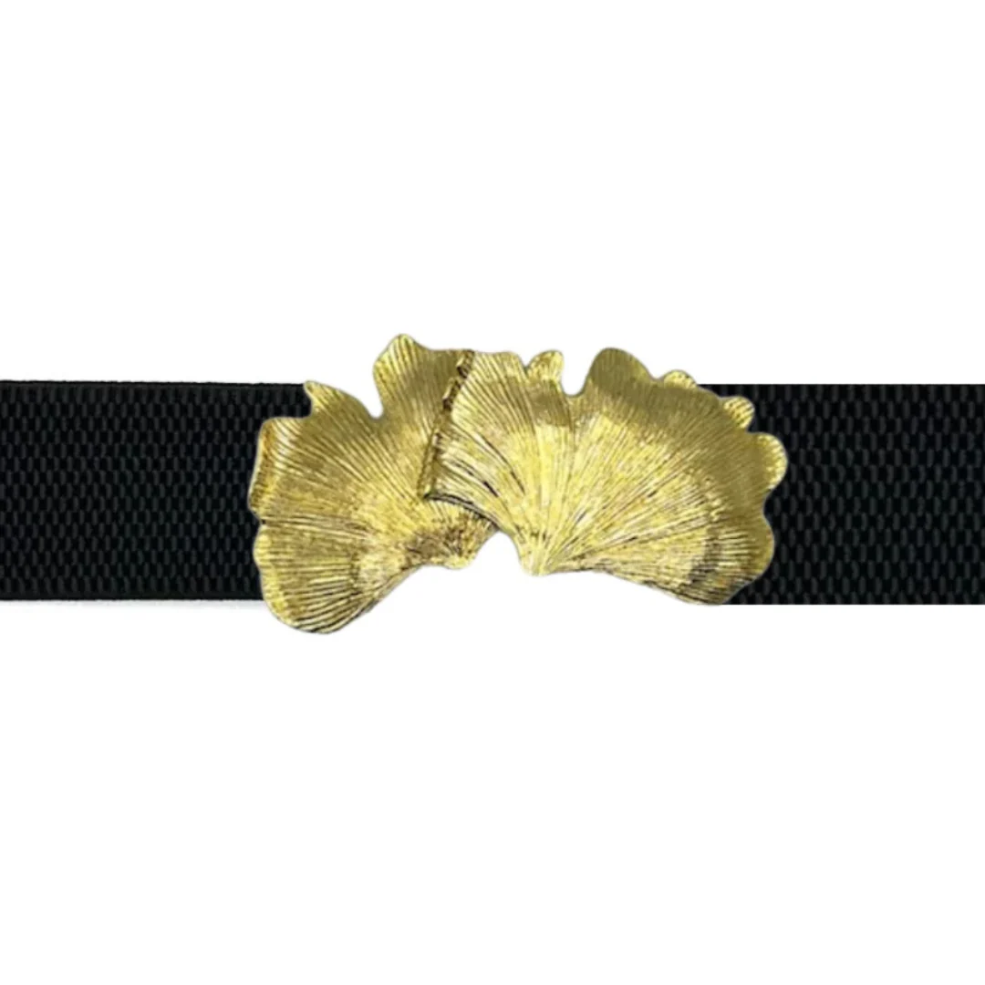 Garland - Ginkgo Interchangeable Artisan Belt Buckle w/ Gold Finish - Image 4