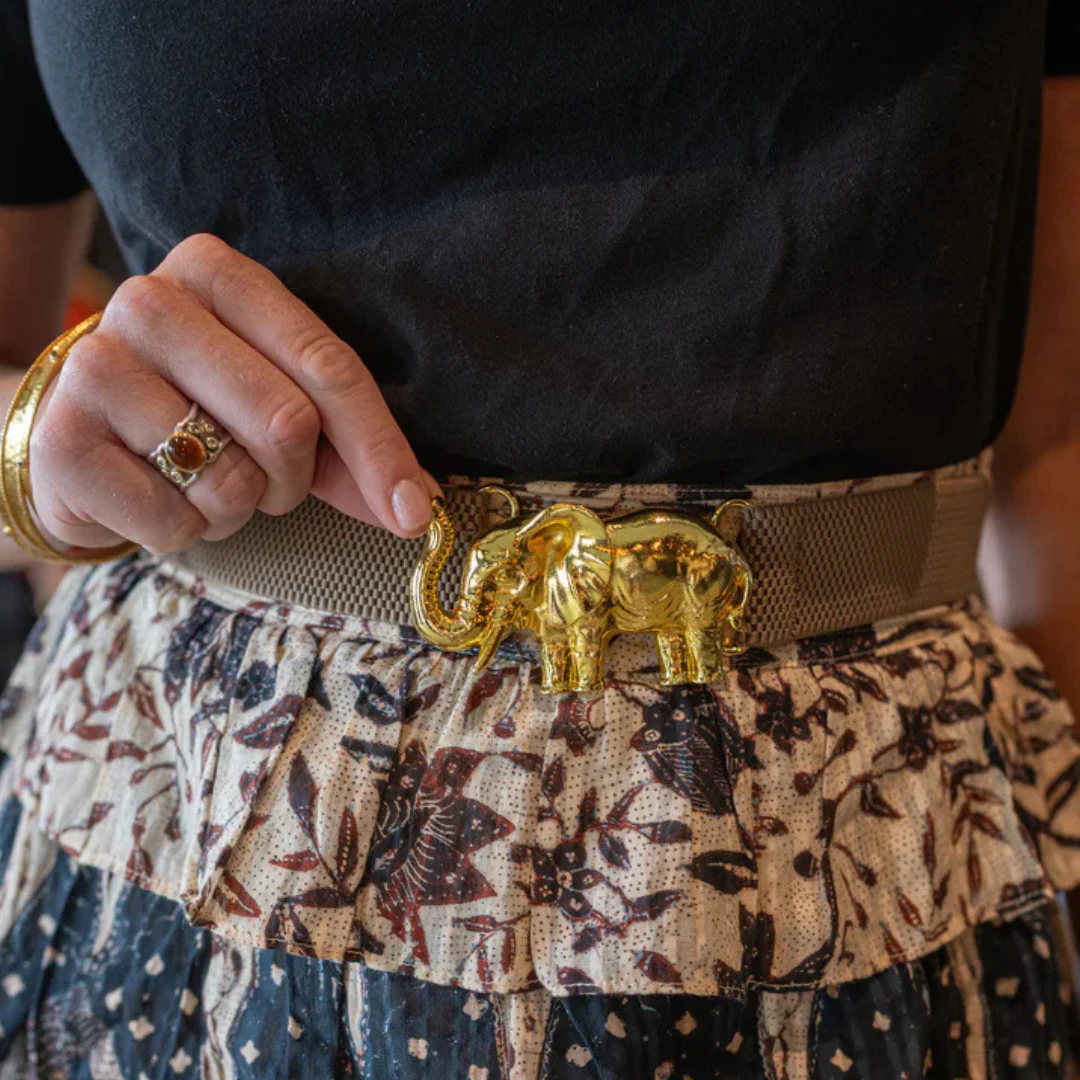 Garland - Taupe Interchangeable Stretch Belt Band - Flexible & Stylish: Taupe / S