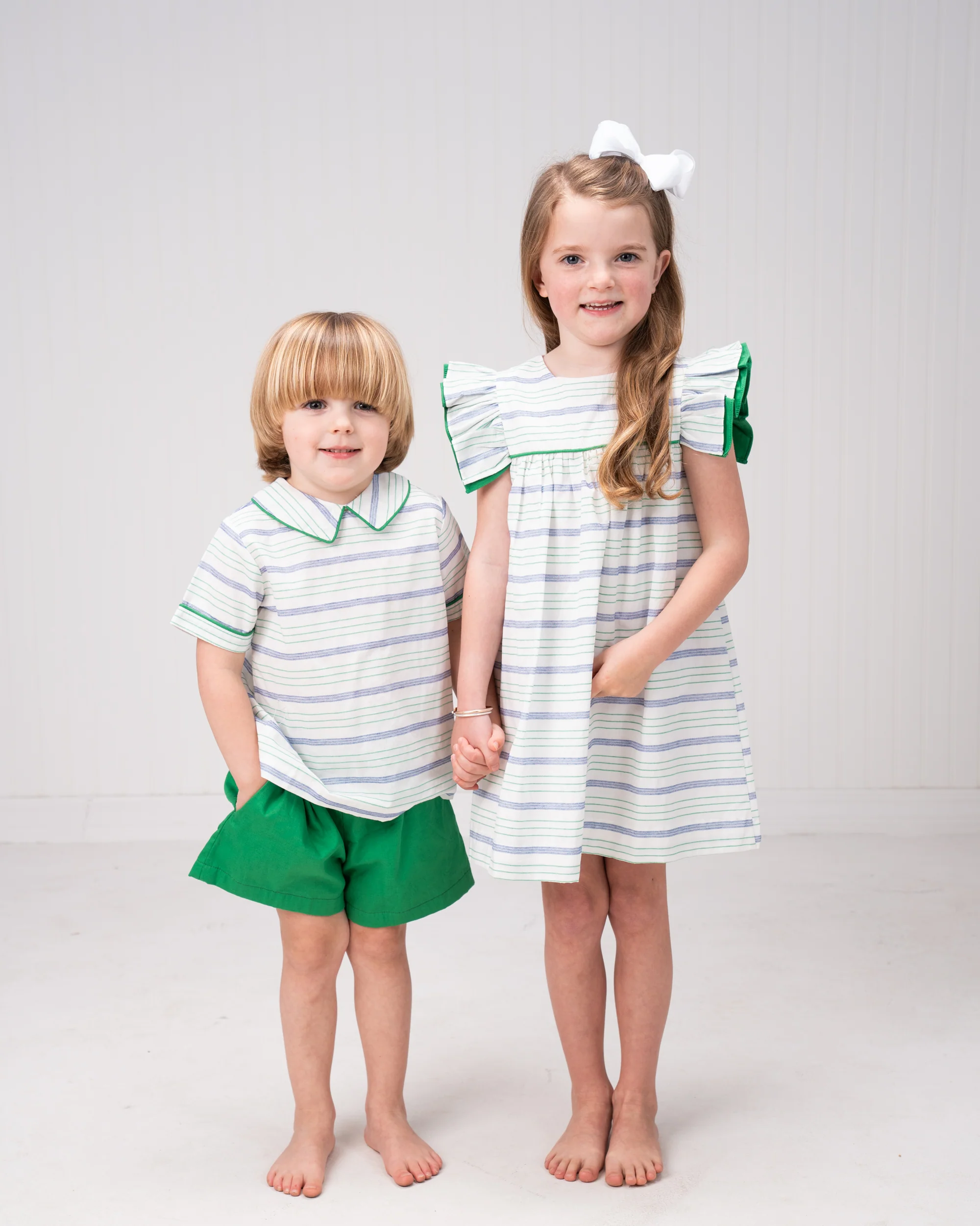 George Green Stripe Short Set - Image 2