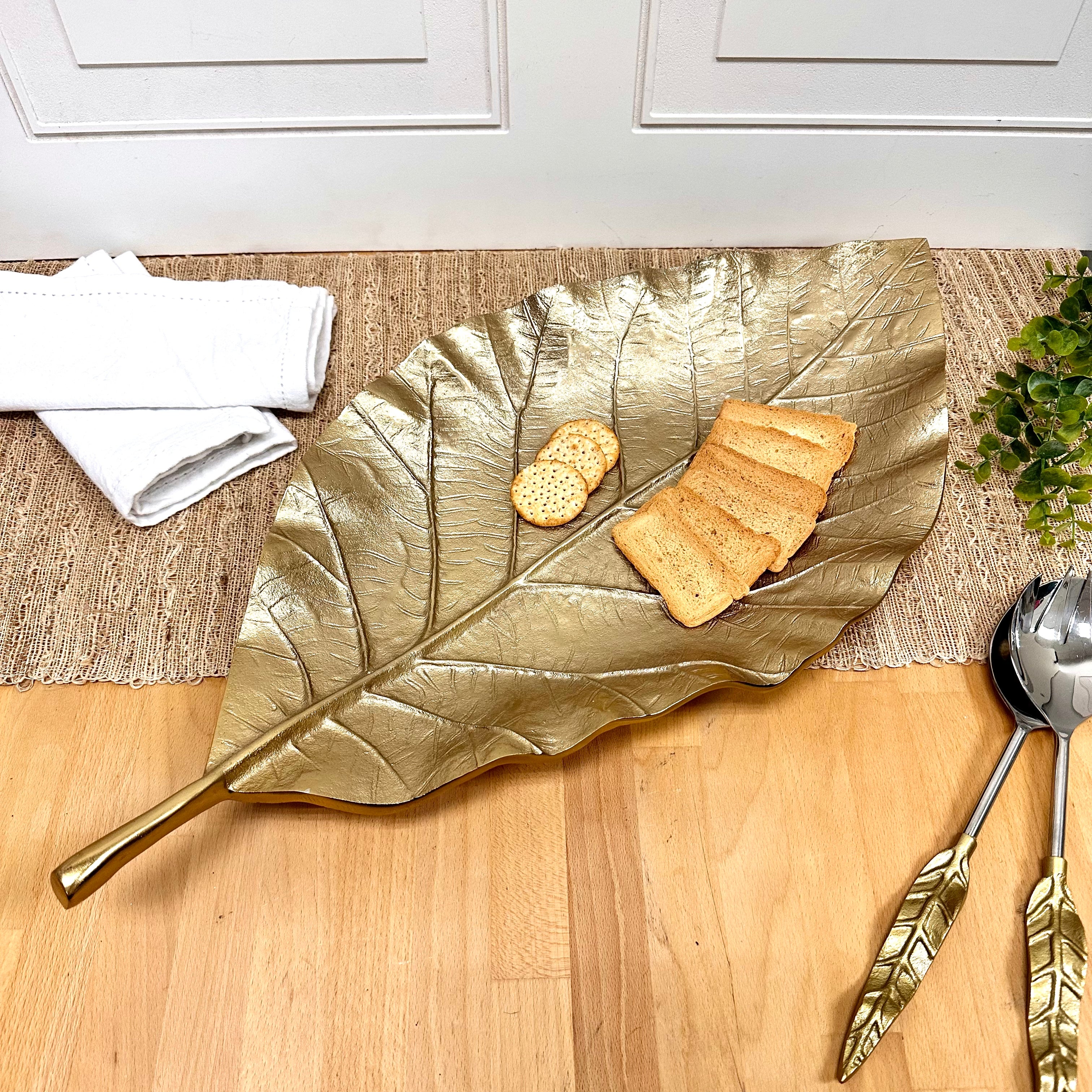 Gilded Leaf Tray Large - Image 2