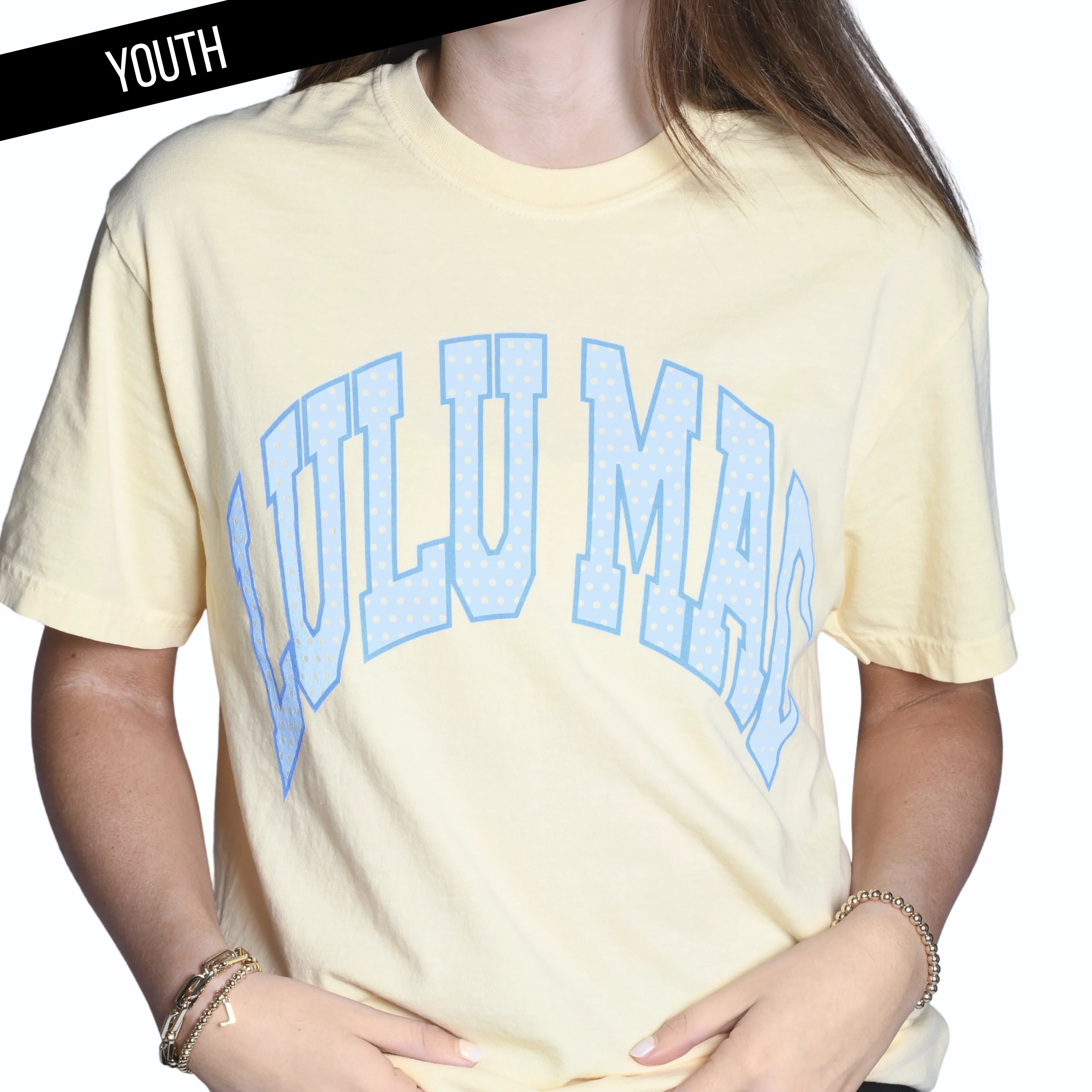 Girlie Girl Originals - KD-PD-1001 Dot Butter Youth Comfort Colors Tee: Butter / Large