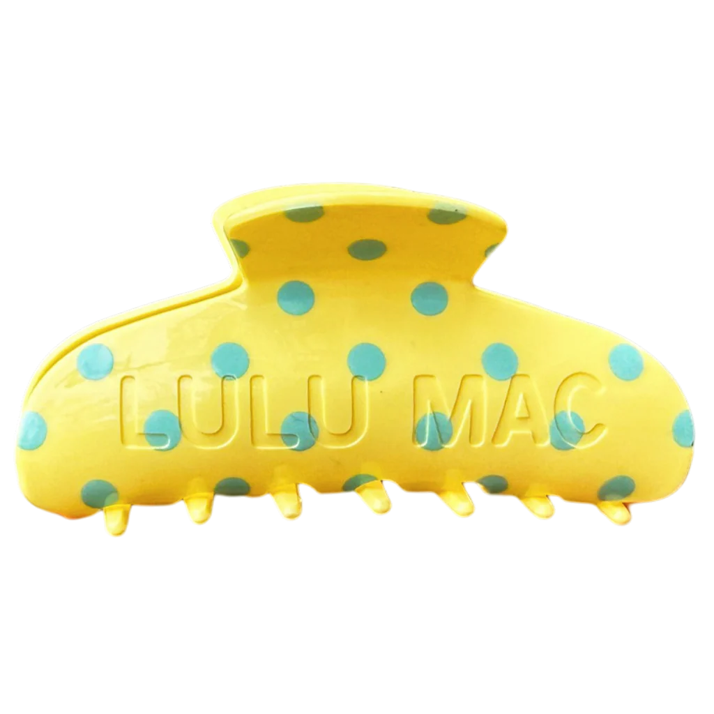 Girlie Girl Originals - LULU MAC HAIR CLIPS LM-HR-1001- Butter/Blue Dot