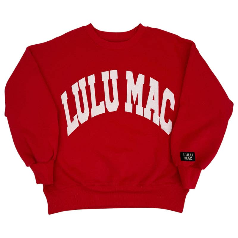 Girlie Girl Originals - Lulu Mac Sweatshirt Red/White: Red / Large