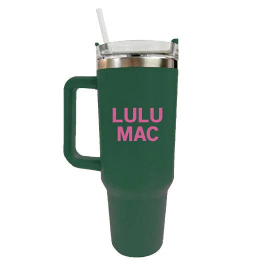 Girlie Girl Originals - SC-4412-LM Morgan Tumbler Dark Green with Bubblegum Logo