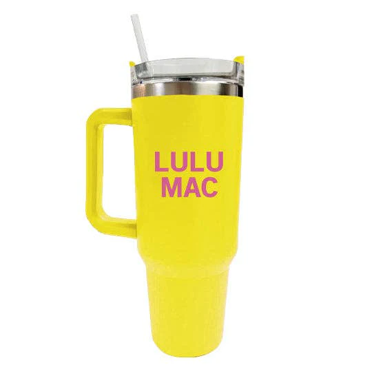 Girlie Girl Originals - SC-4412-LM Morgan Tumbler Yellow with Bubblegum Logo