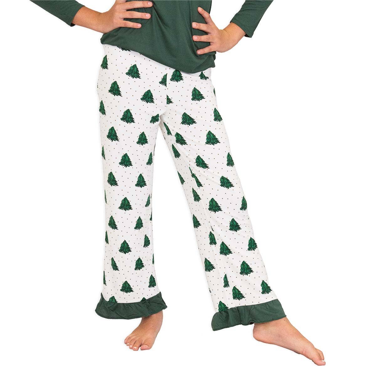 Small (6-7) Girl's Noble Fir Ruffle Sleep Pants