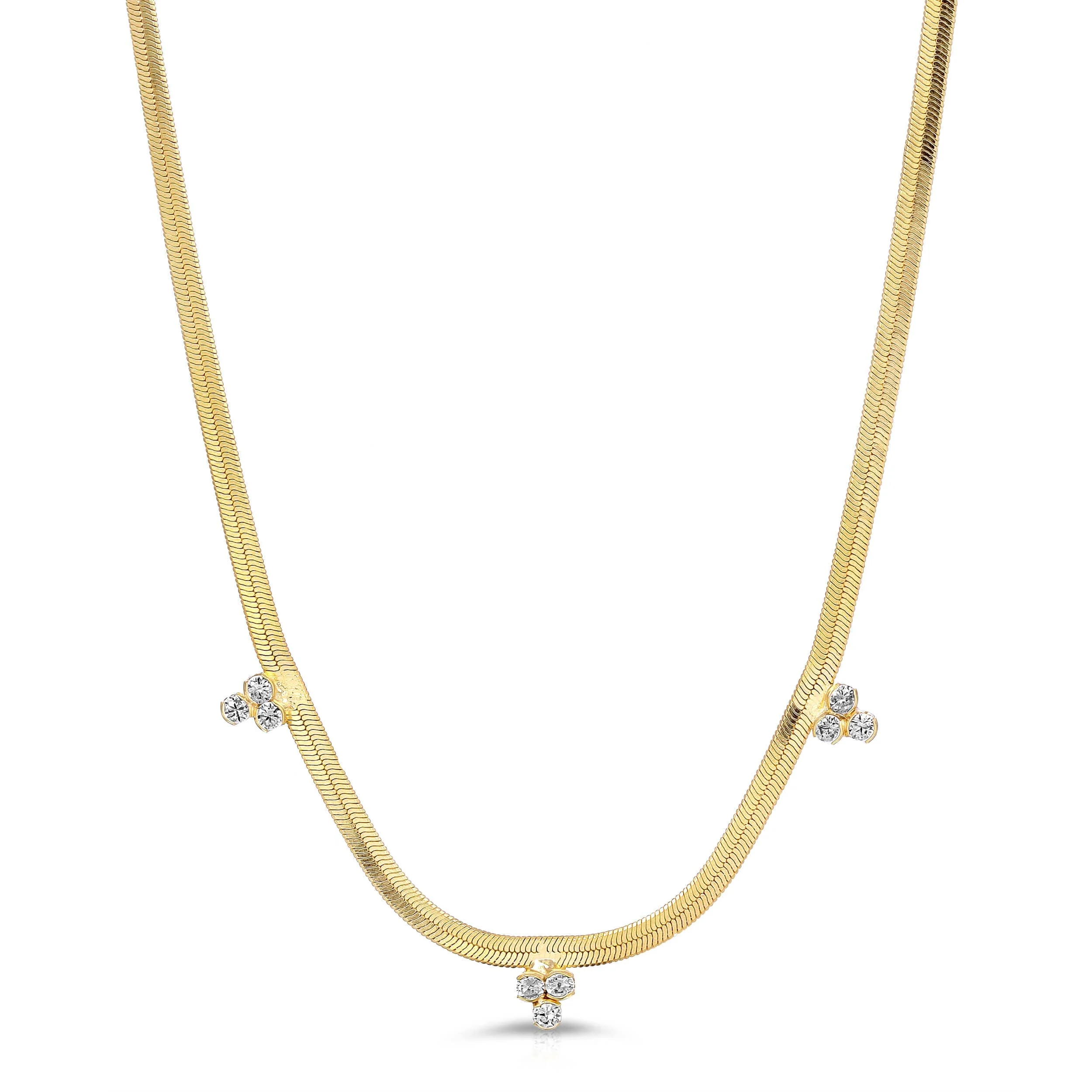Glamrocks Jewelry - Tres Amigos Herringbone Necklace