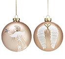 GLASS ORNAMENT ASSORTED ANGEL AND WINGS