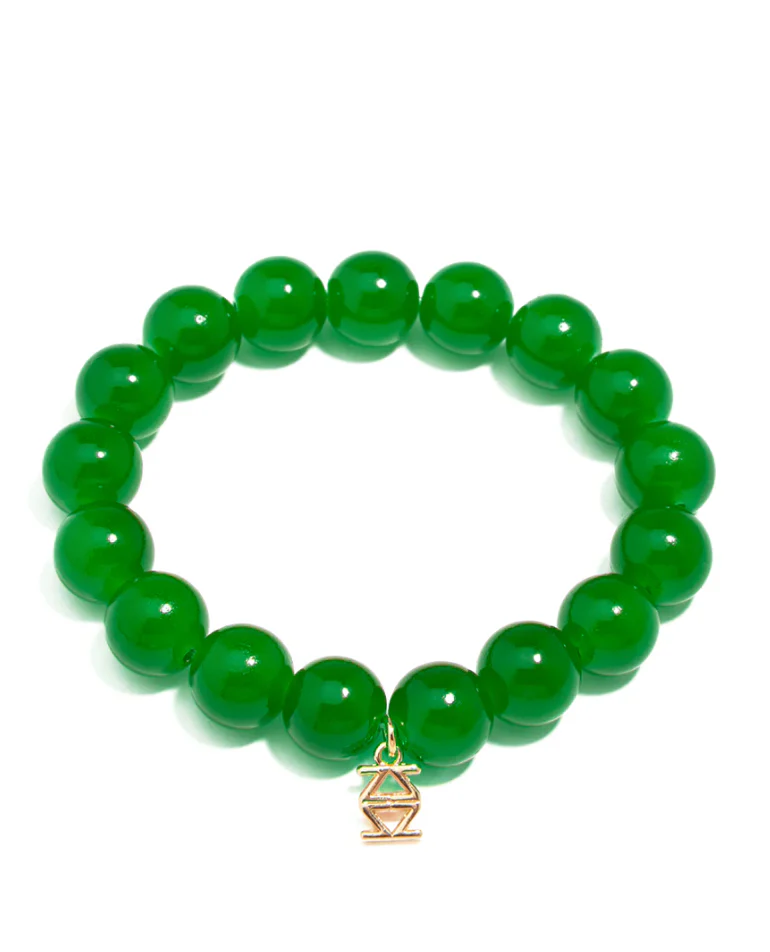 Glossy, Glass Bead stretch Bracelet - Image 3
