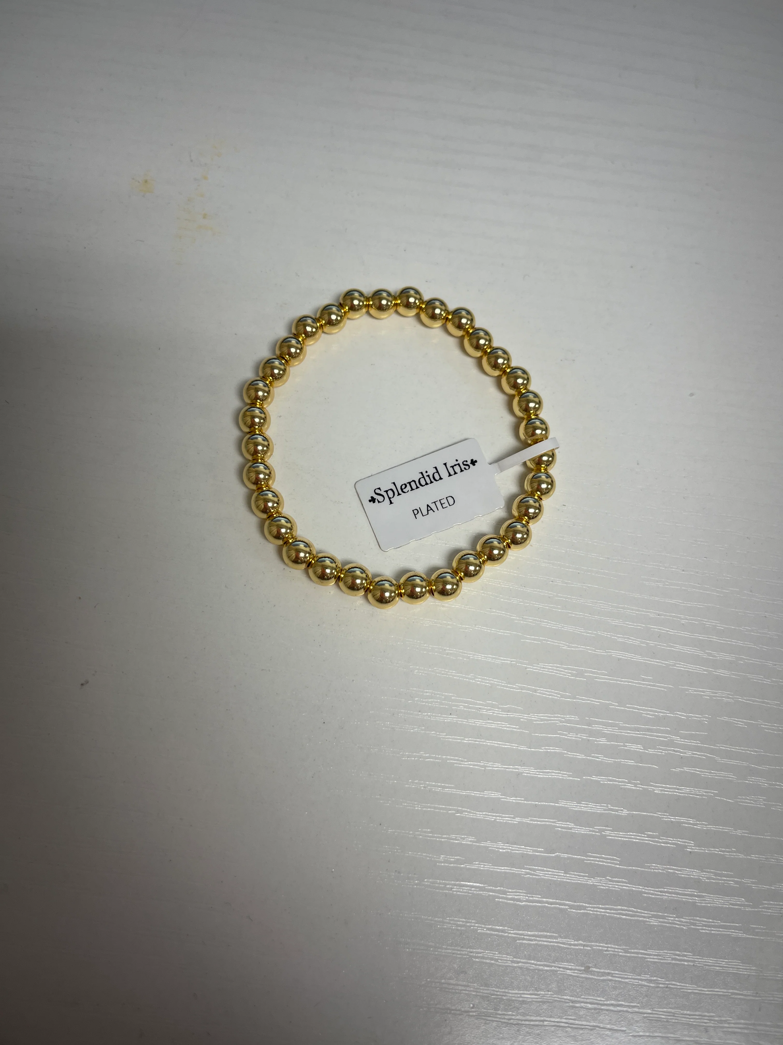 Gold Beaded Stretch Bracelet