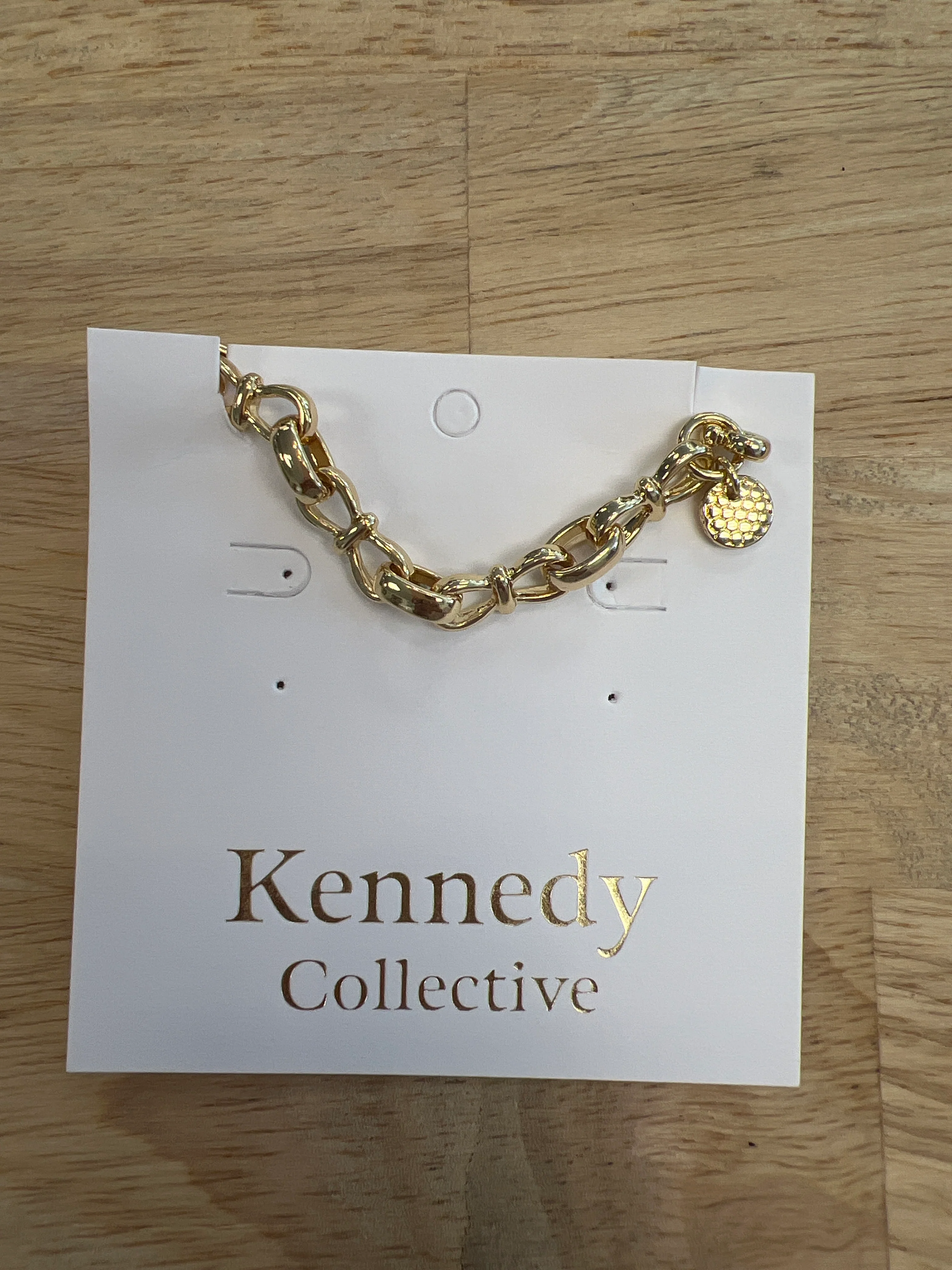Gold- Bow Link Chain Bracelet