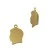 Gold Filled Blank Girl 10x13mm Vintage Style Face Charm