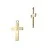 Gold Filled Yellow No Bail Flat Plain Cross Charms