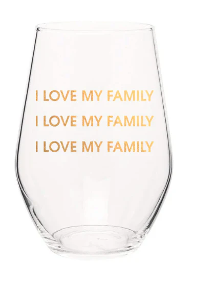 Gold Foil Wine Glass