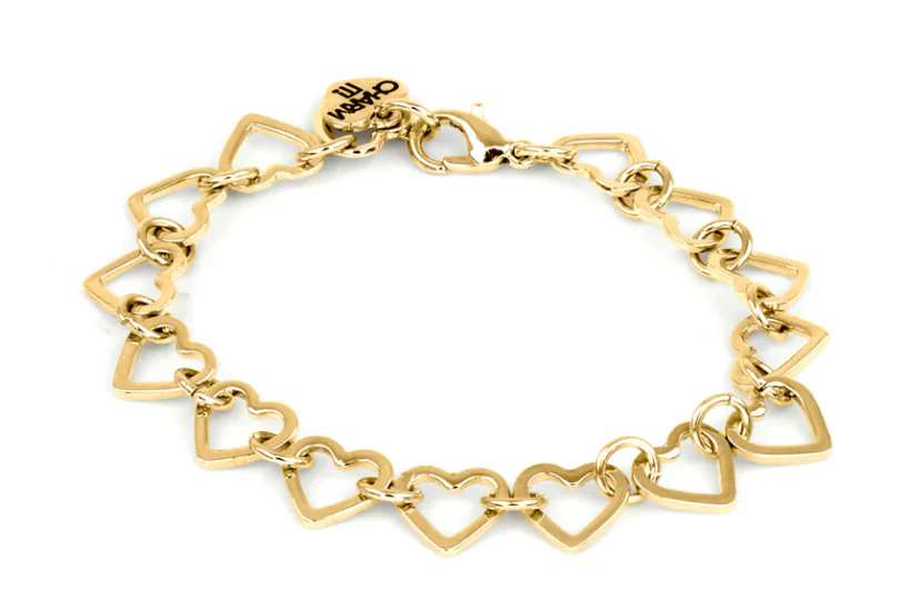 Gold Heart Chain Bracelet