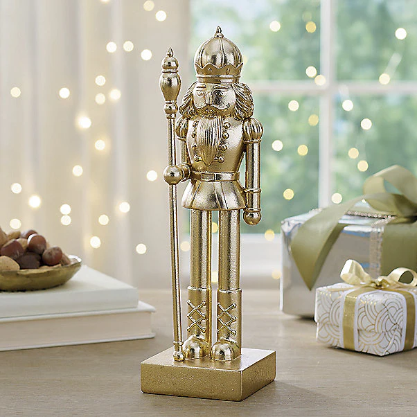 GOLD METALLIC DECORATIVE NUTCRACKER