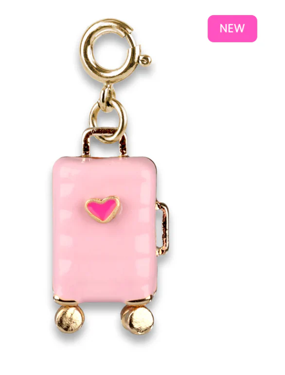 Gold Suitcase Charm