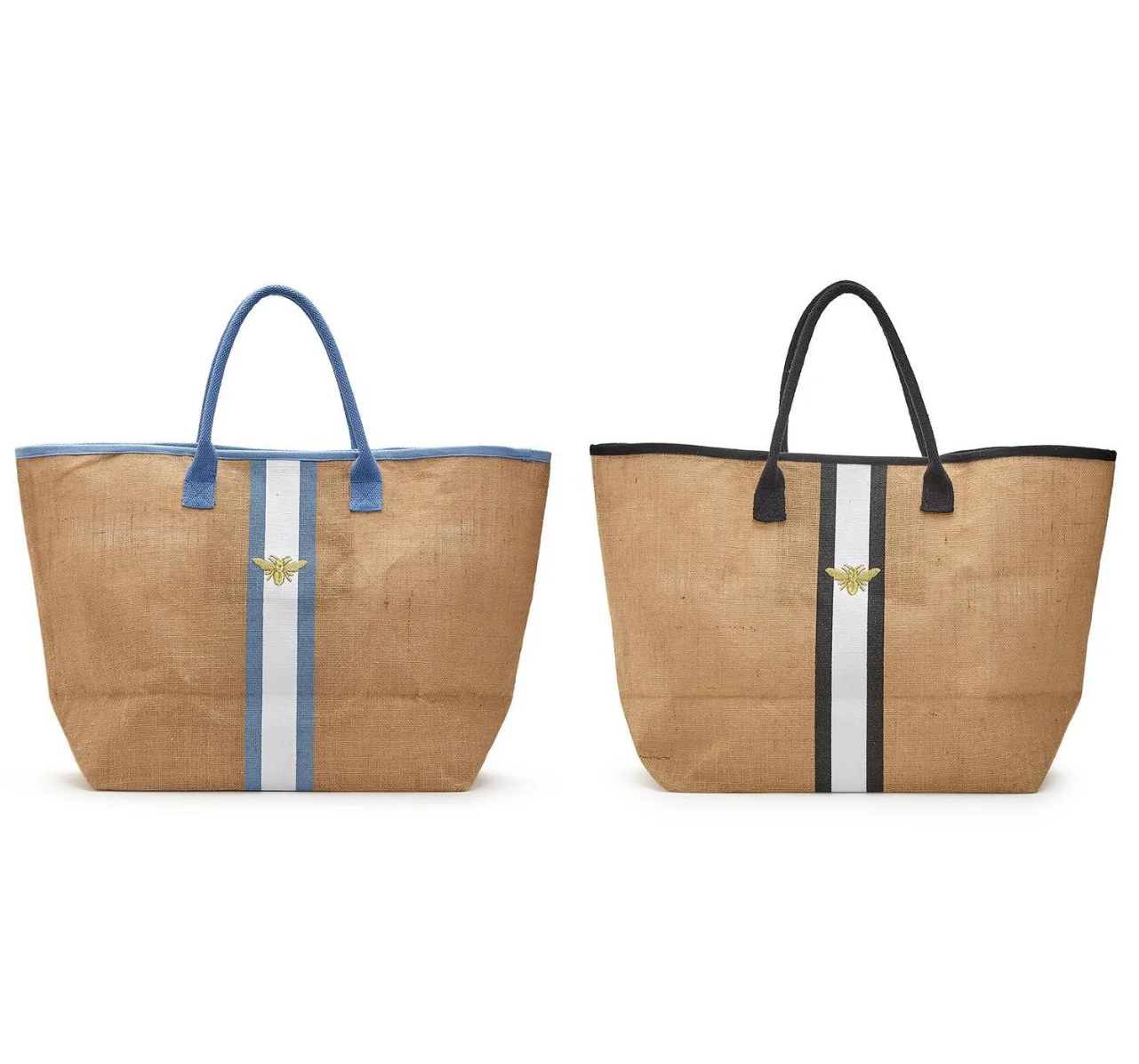Golden Bee Jute Tote Bag