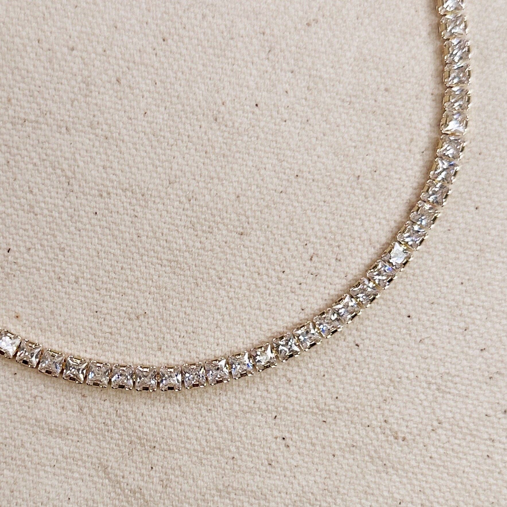 GoldFi - 18k Gold Filled 3mm CZ Tennis Necklace - Image 5