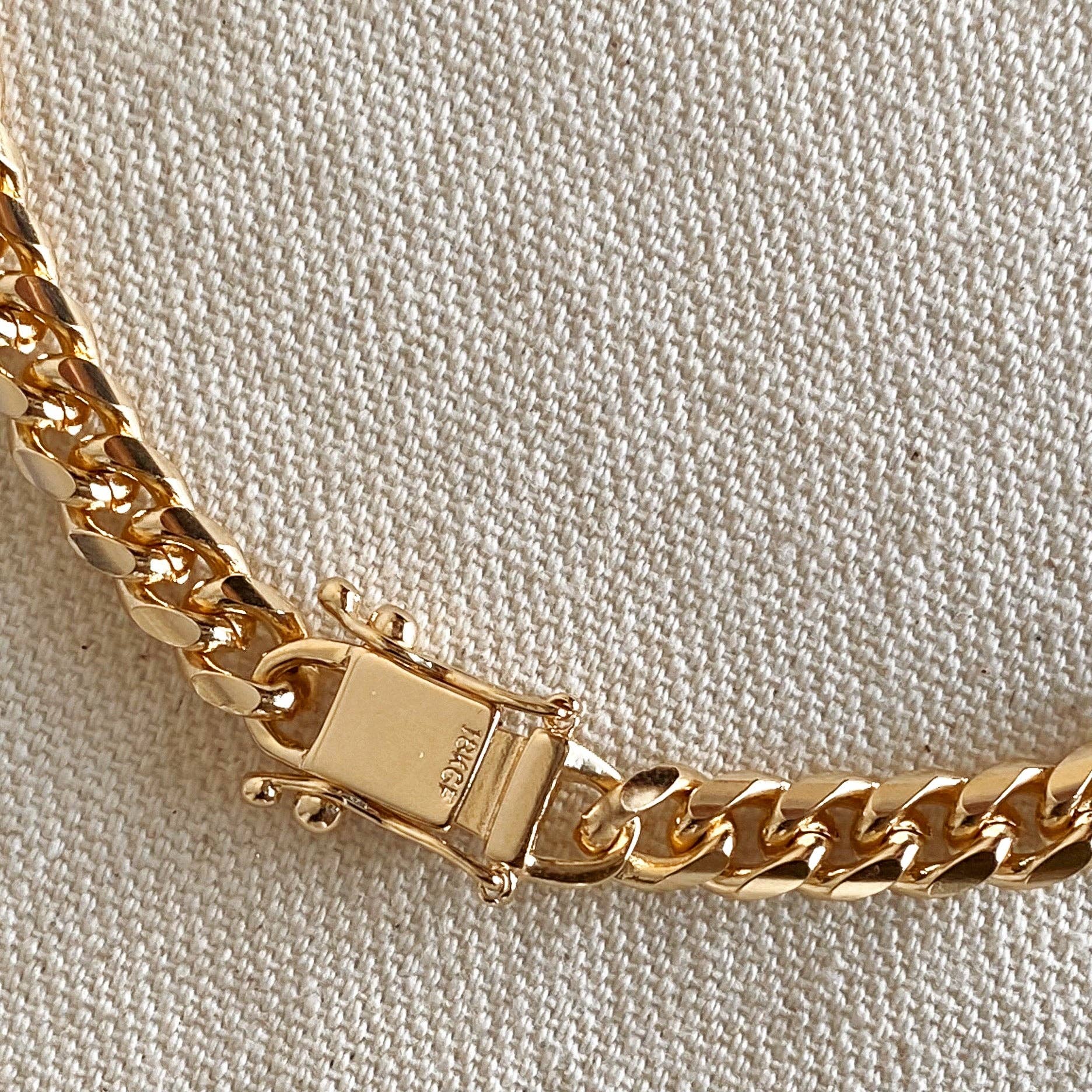 GoldFi - 18k Gold Filled Chunky Cuban Necklace Featuring Box Lock Clasp - Image 3