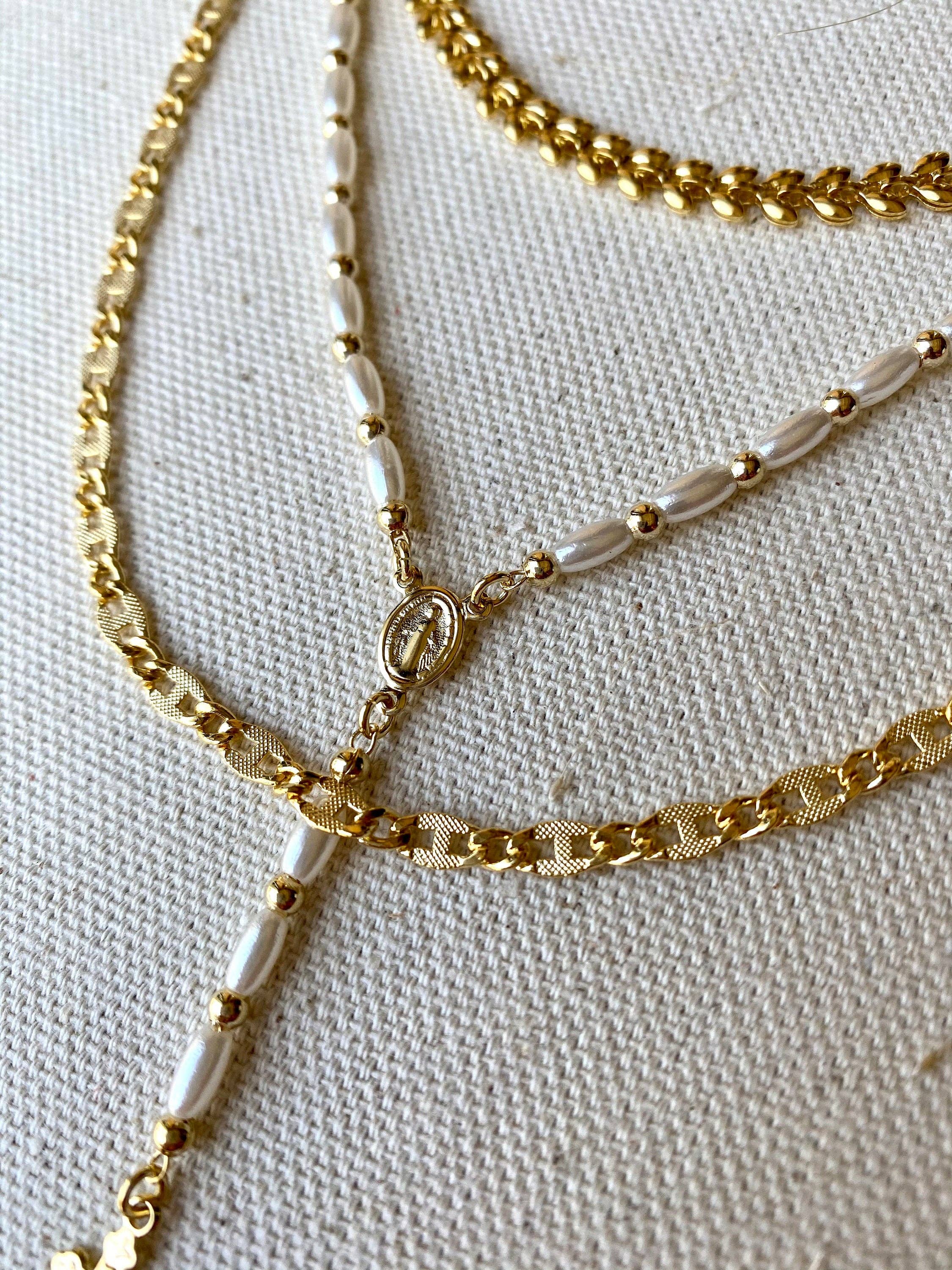 GoldFi - 18k Gold Filled Pearl Rosary Wholesale Supplies Jewelry: Pearl Rosary - Image 3
