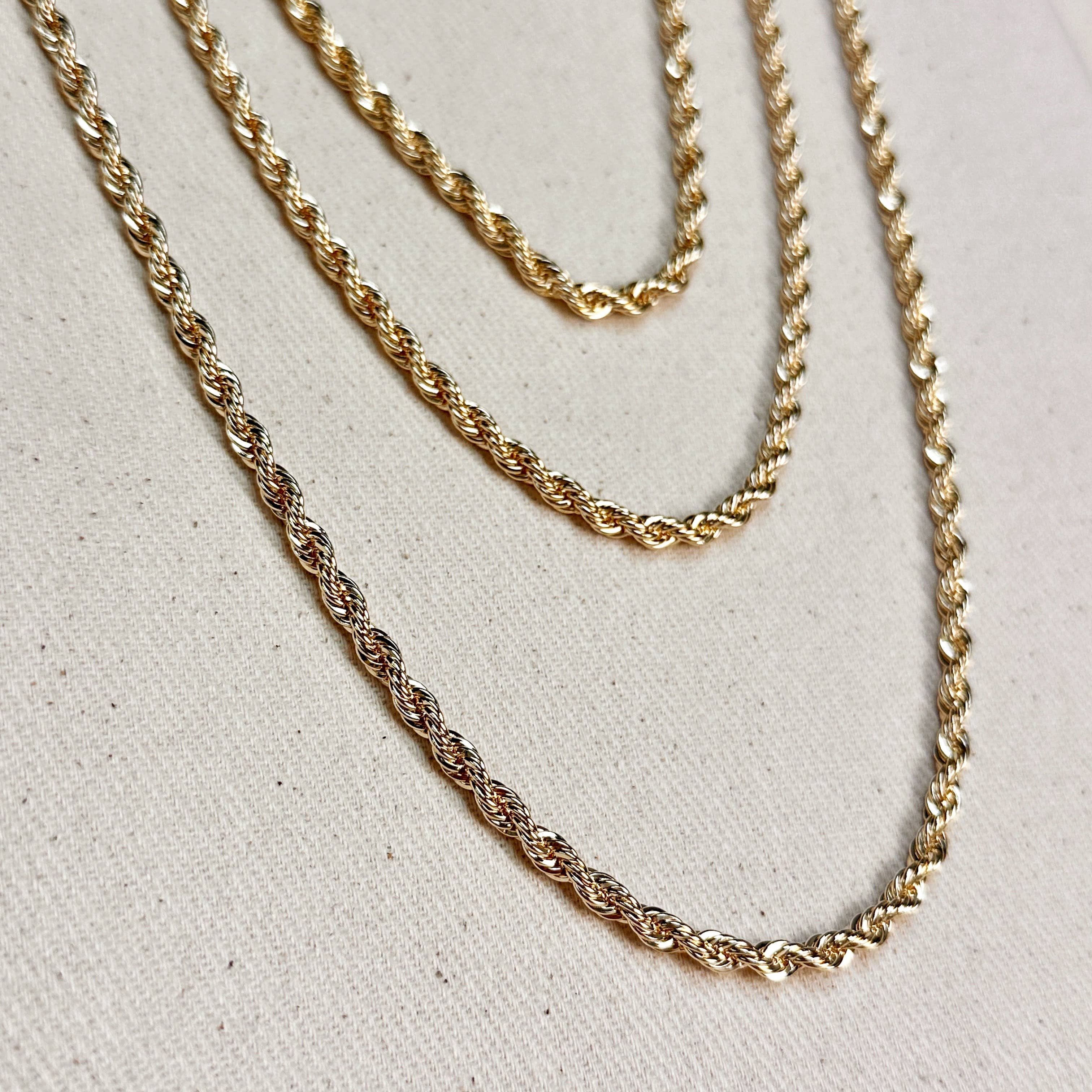 GoldFi - 18k Gold Filled Rope Chain In 3.0mm Thickness Gold Chain Com: 20 inches - Image 6