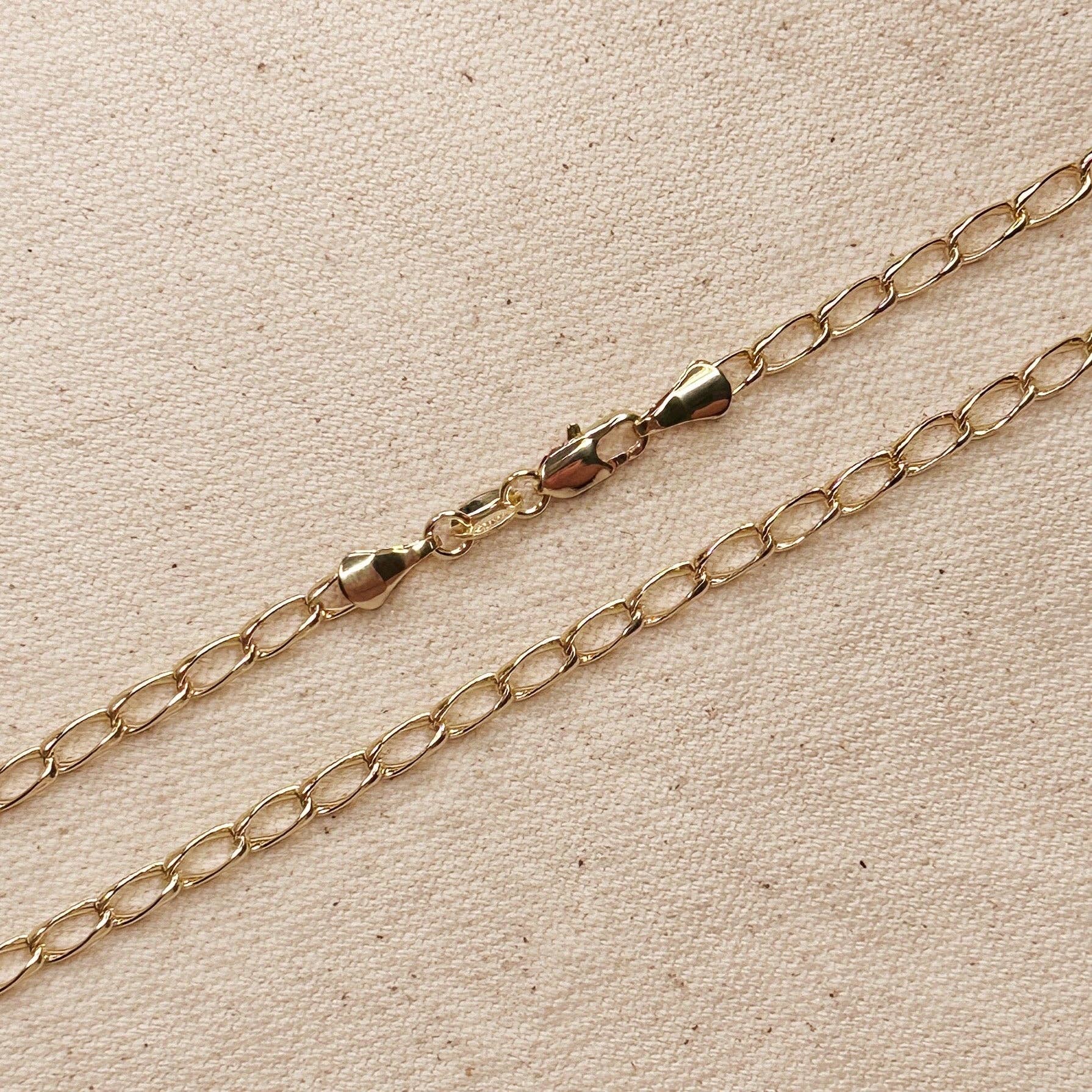GoldFi - 18k Gold Filled Slight Twist Link Chain: 18 inches - Image 4