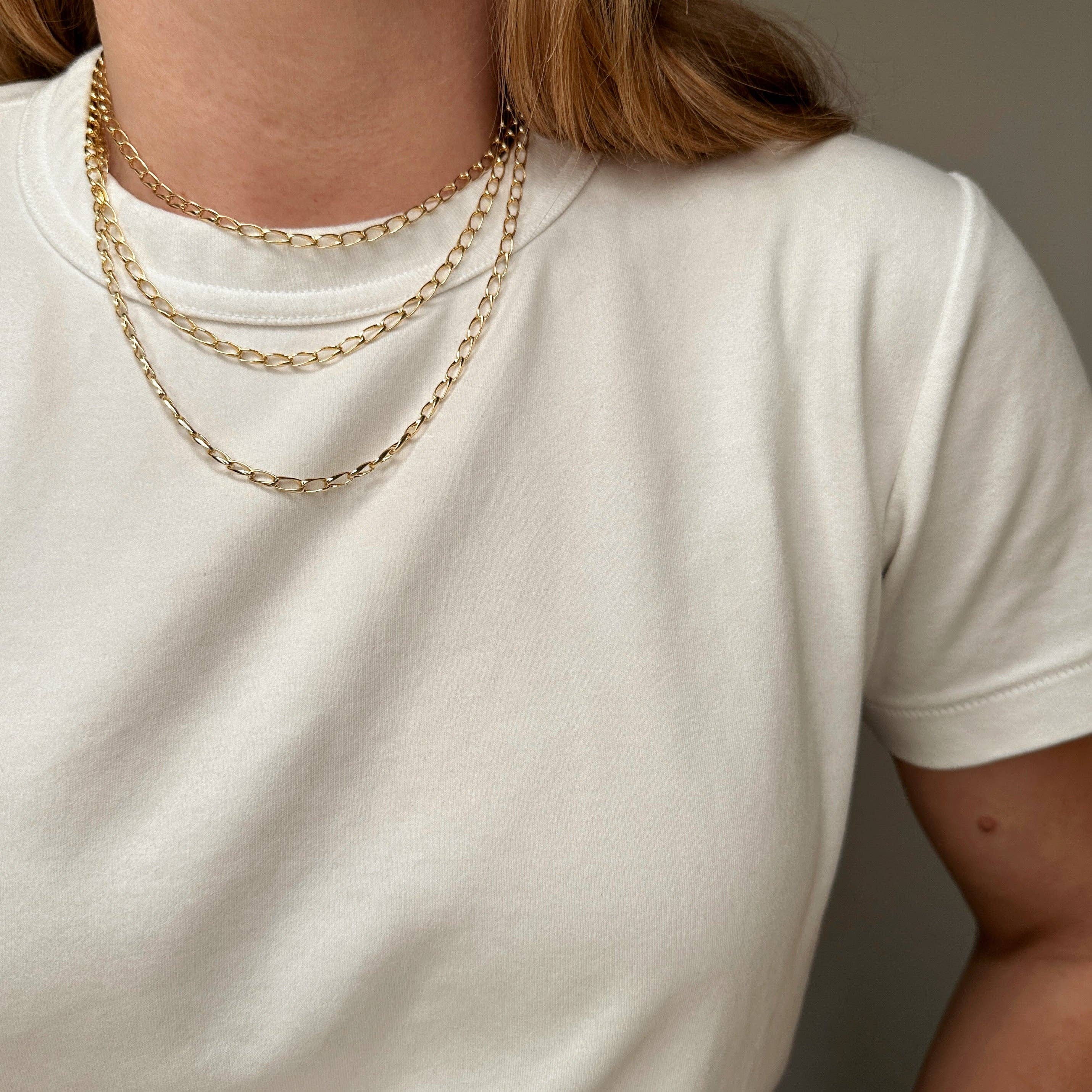 GoldFi - 18k Gold Filled Slight Twist Link Chain: 18 inches - Image 5