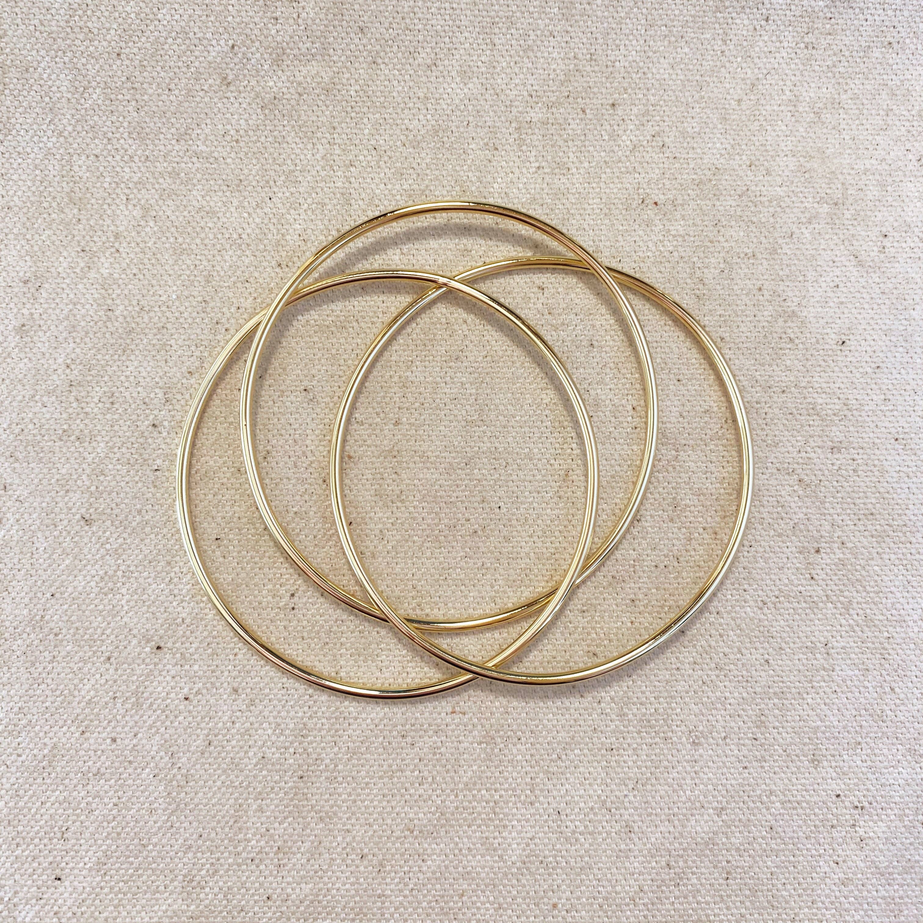 GoldFi - 18k Gold Filled triple Bangle Bracelet