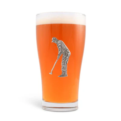 Golfer Beer Glass