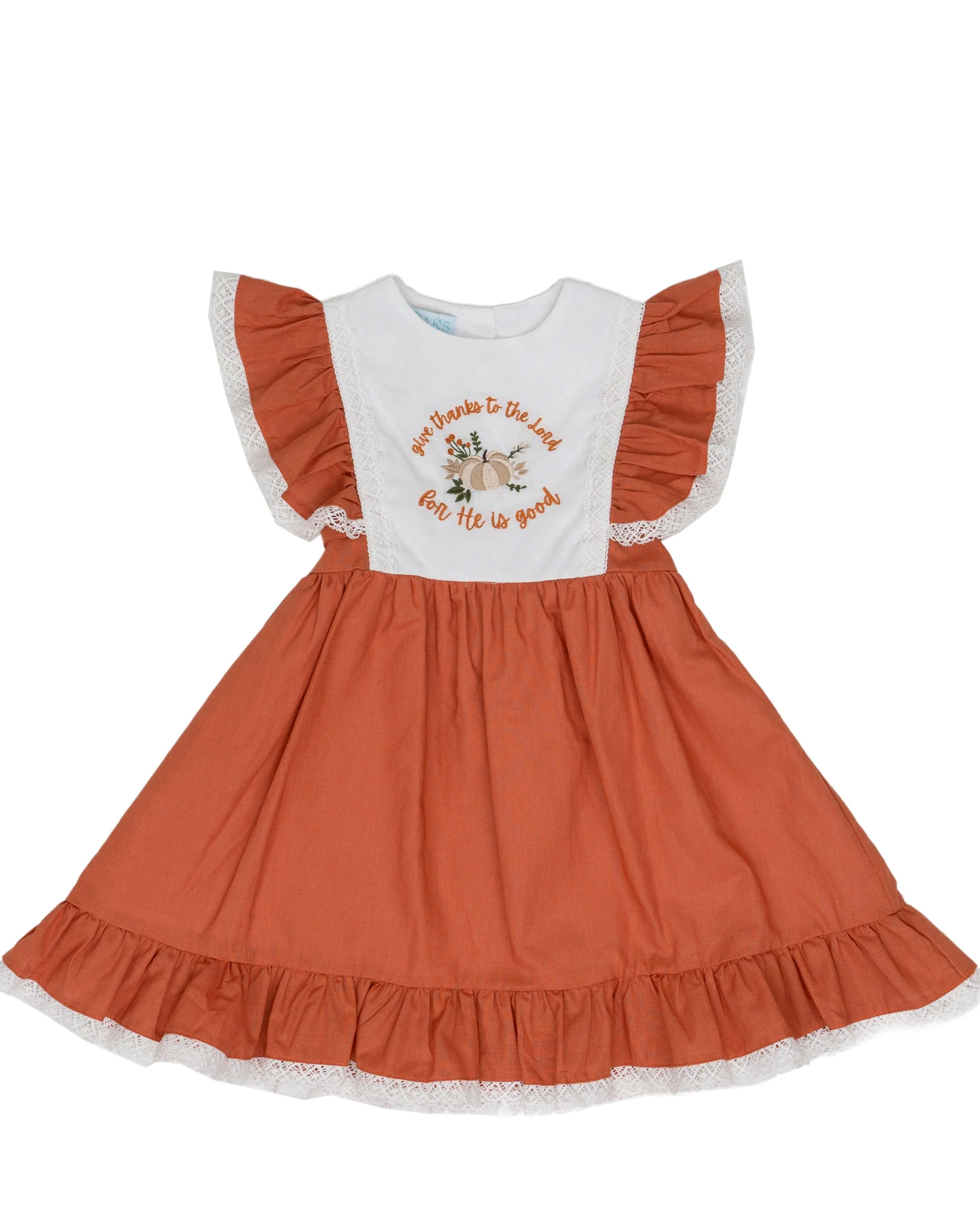 Grace "He Is Good" Orange Dress