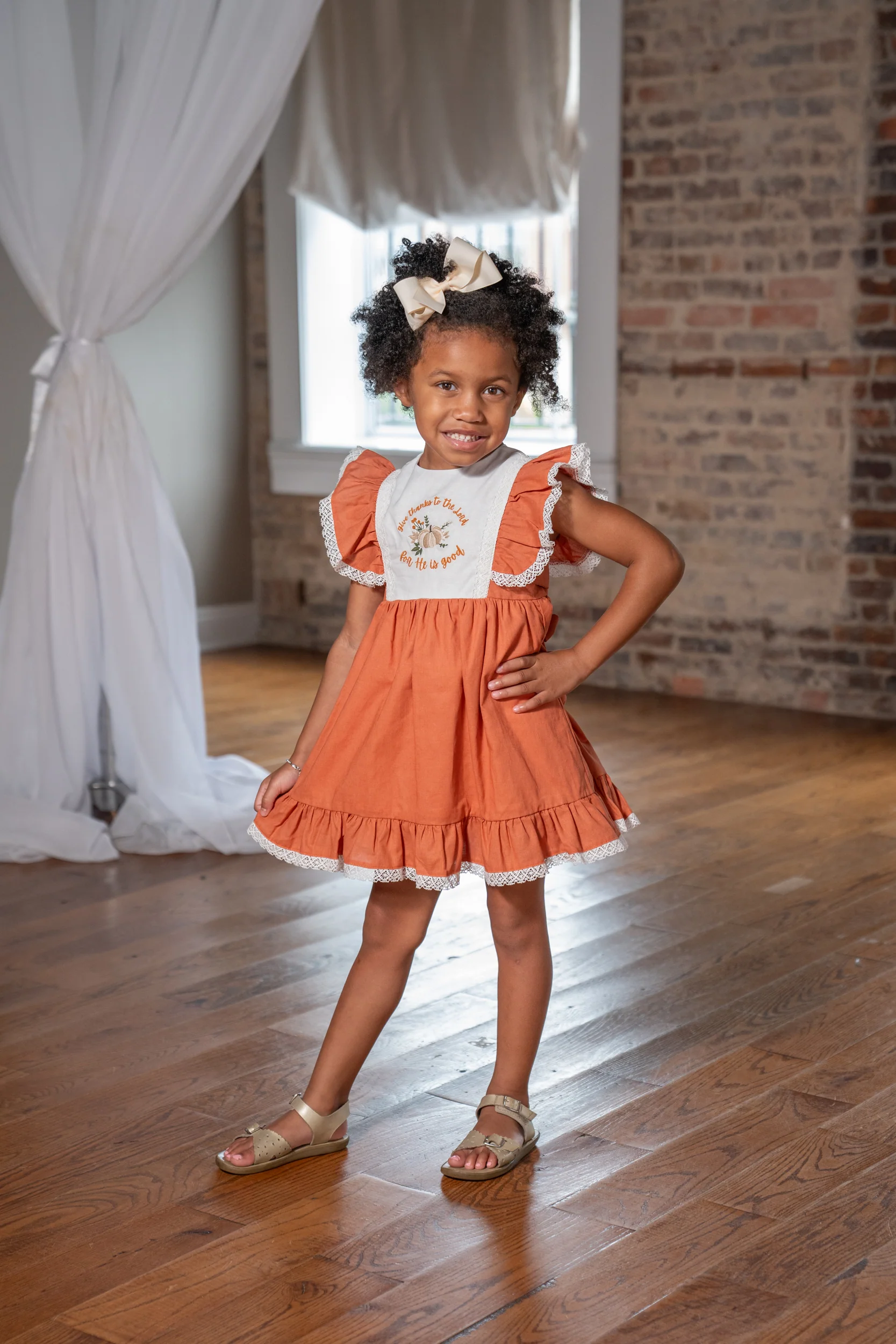 Grace "He Is Good" Orange Dress - Image 3
