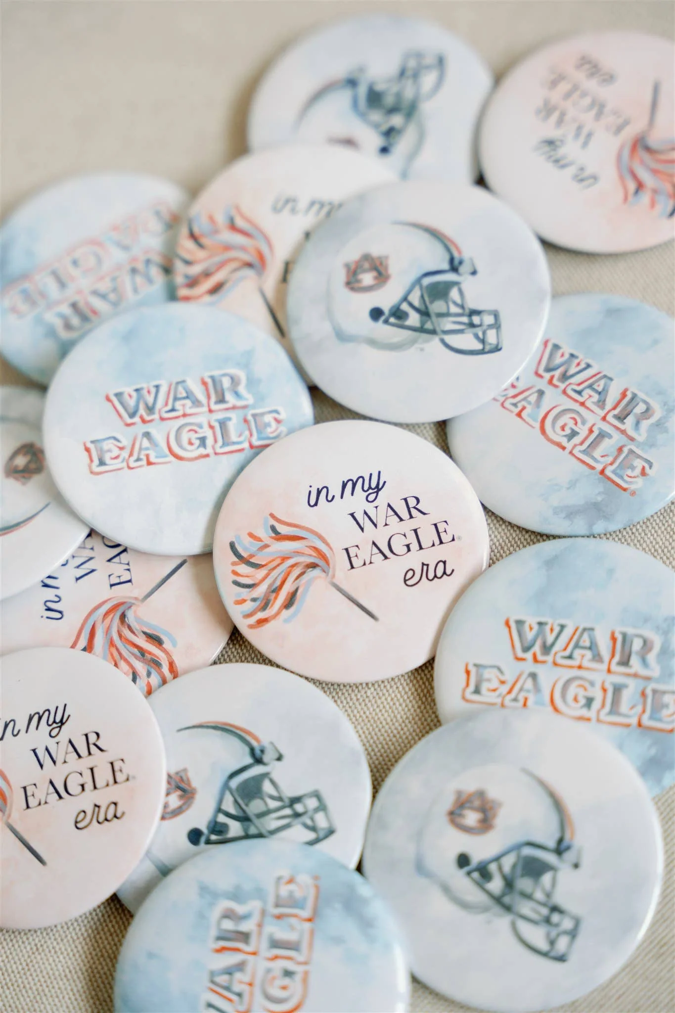 Gracefully Made Art - Auburn University "War Eagle" Game Day Button - Image 2