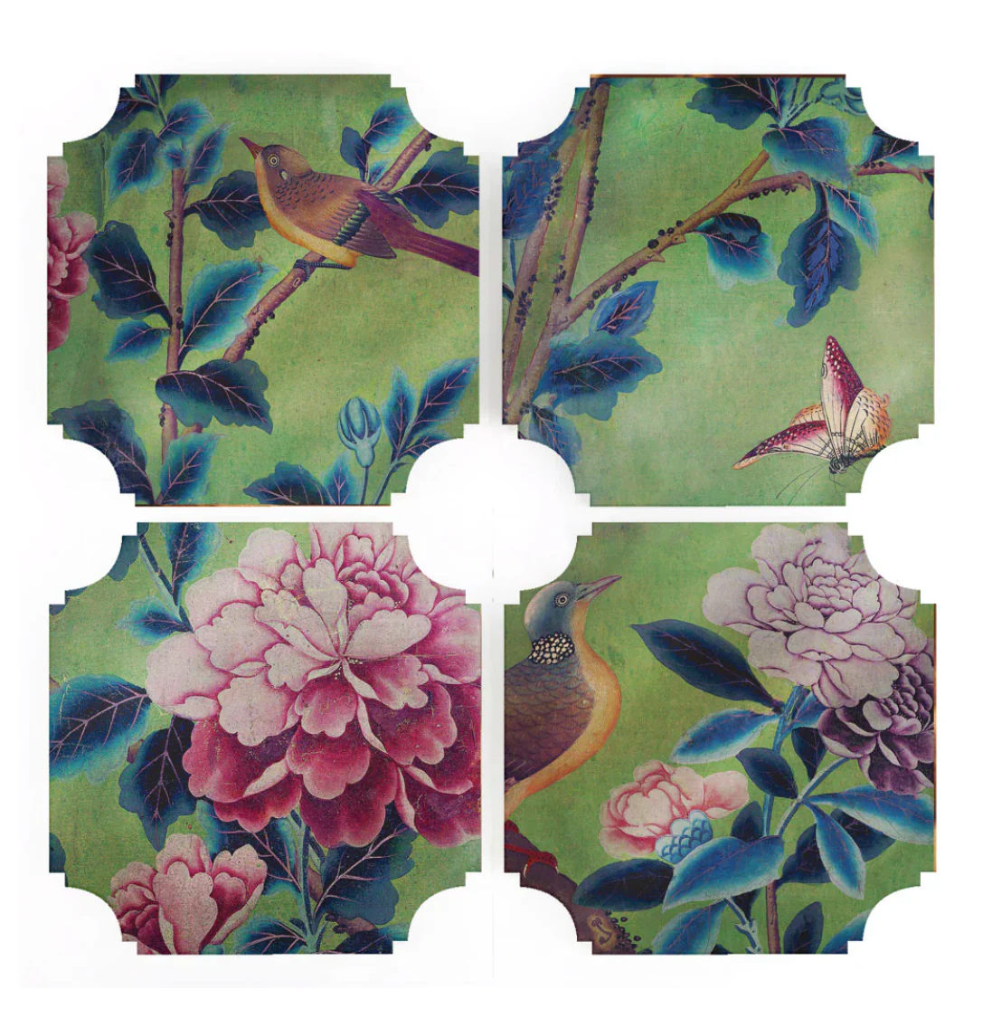 Green Chinoiserie Coaster